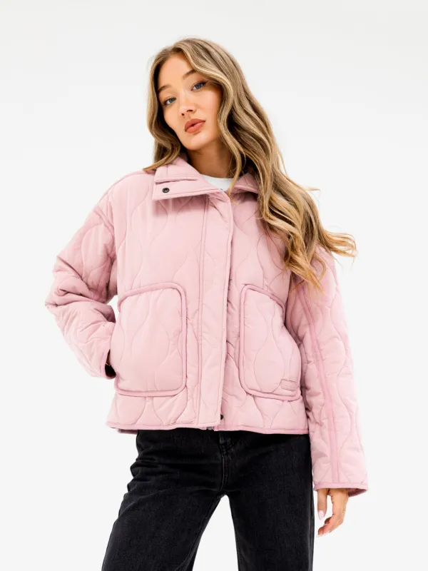 Ariana Quilted Jacket - Soft Pink sold by Blakely