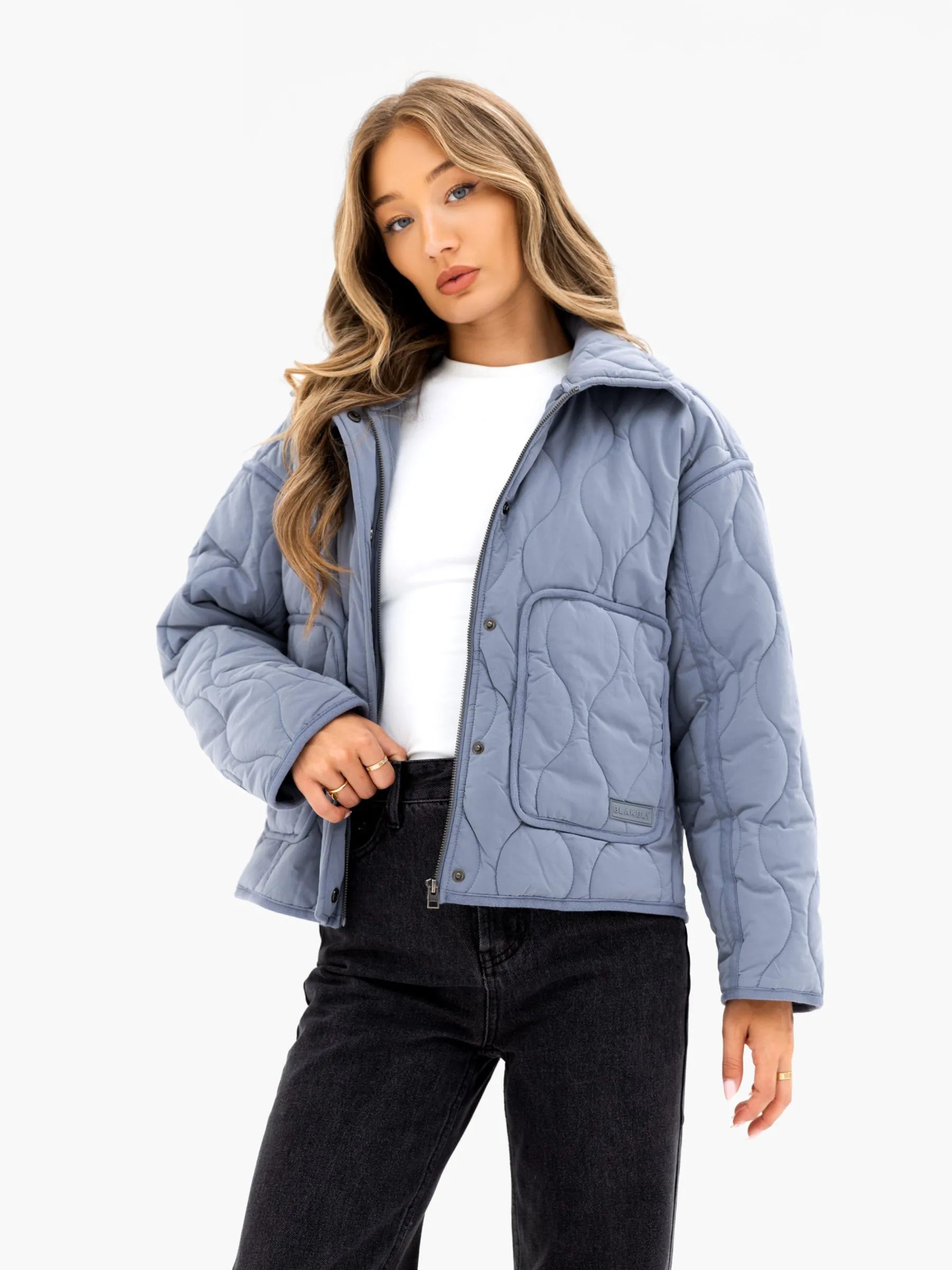 Ariana Quilted Jacket - Dusty Blue sold by Blakely product image thumbnail 2