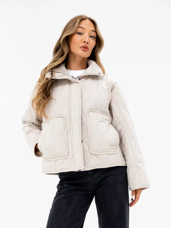 Ariana Quilted Jacket - Chalk sold by Blakely