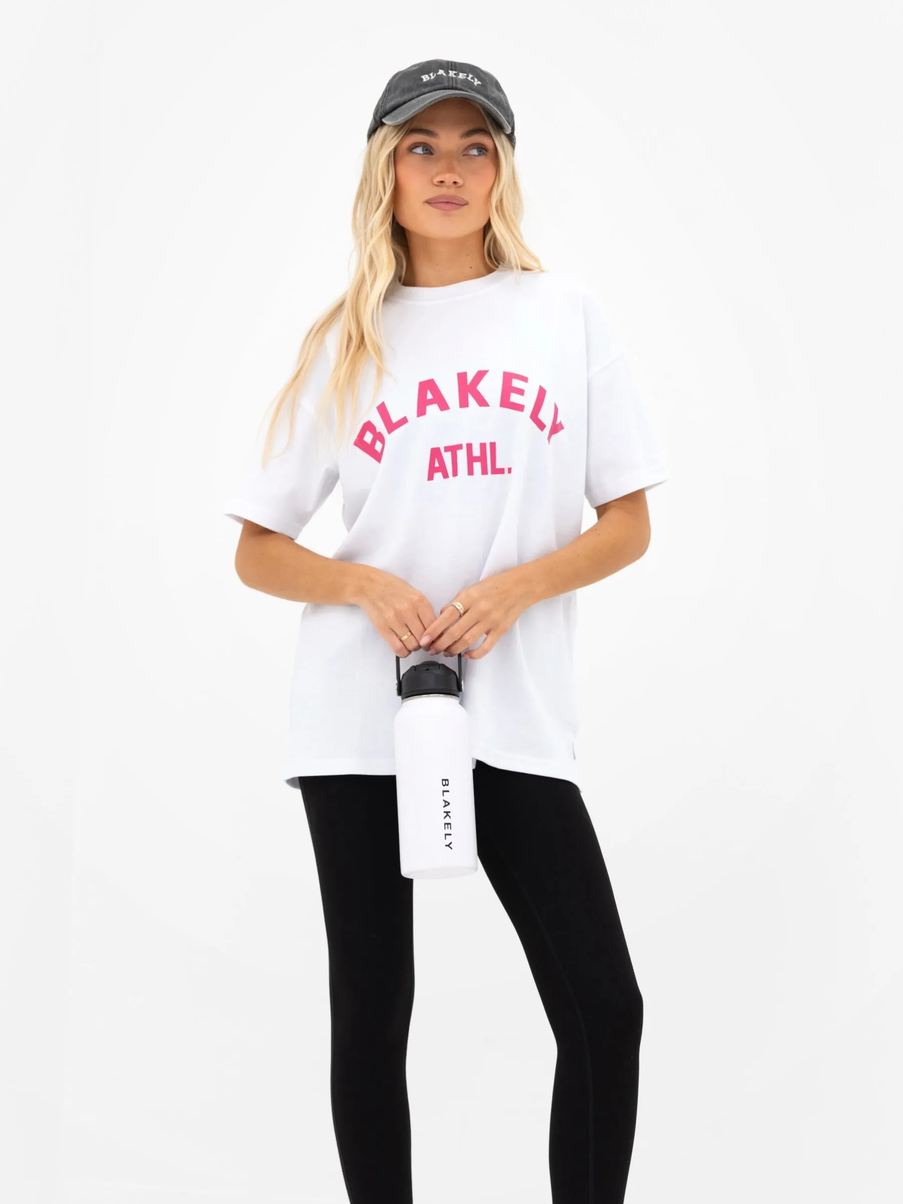Joah Oversized T-Shirt - White & Bubblegum Pink sold by Blakely product image thumbnail 5