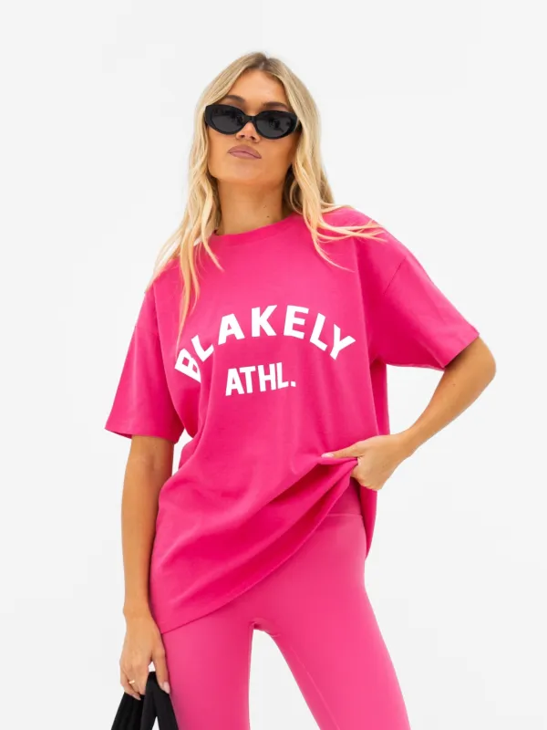 Joah Oversized T-Shirt - Bubblegum Pink sold by Blakely