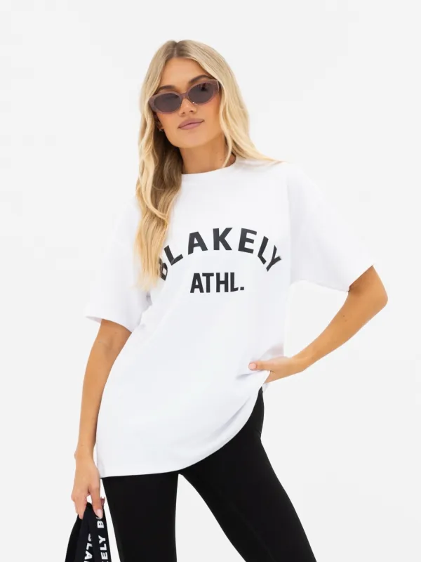 Joah Oversized T-Shirt - White & Black sold by Blakely
