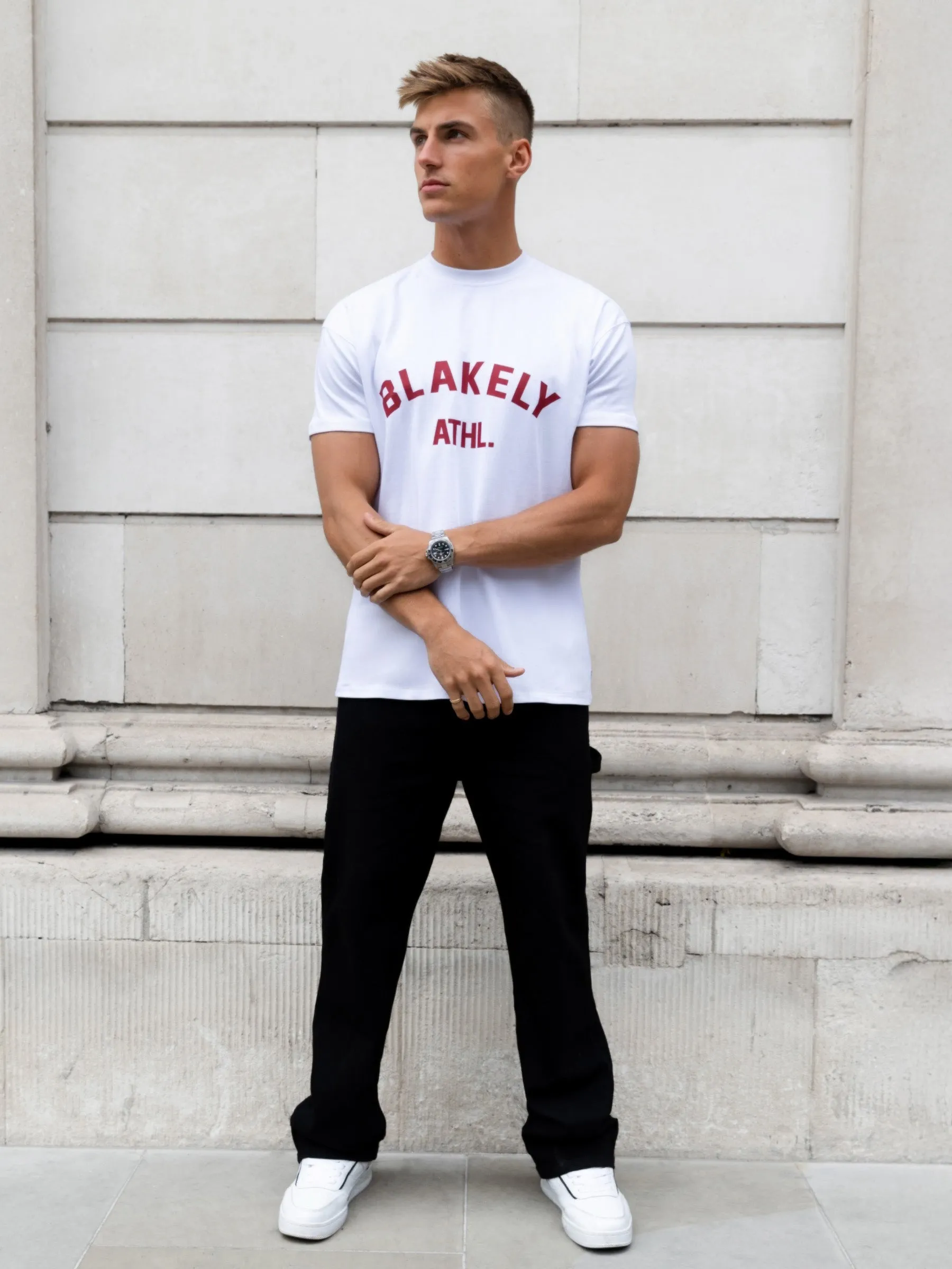 Zion Relaxed T-Shirt - White & Red sold by Blakely product image thumbnail 3