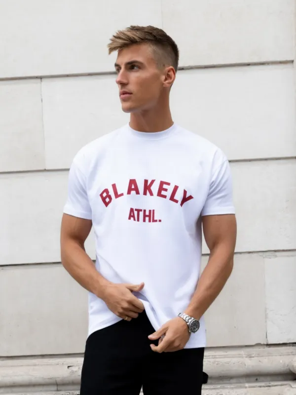 Zion Relaxed T-Shirt - White & Red sold by Blakely