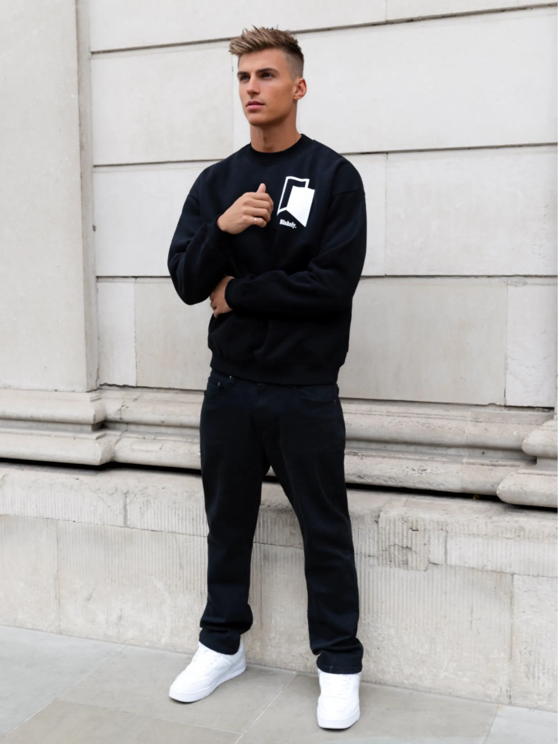 Revolve Relaxed Jumper - Black sold by Blakely product image thumbnail 4