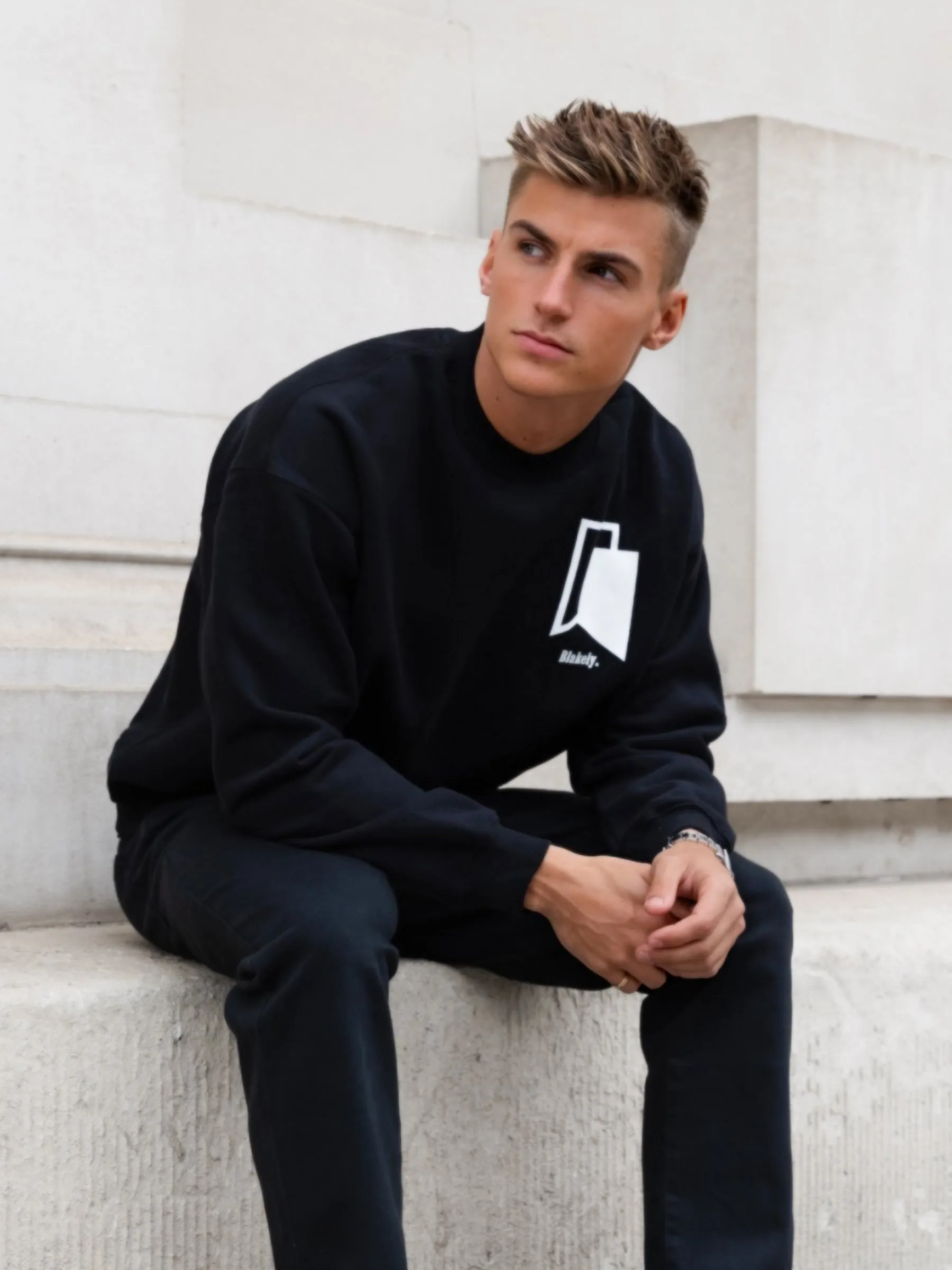 Revolve Relaxed Jumper - Black sold by Blakely product image thumbnail 5