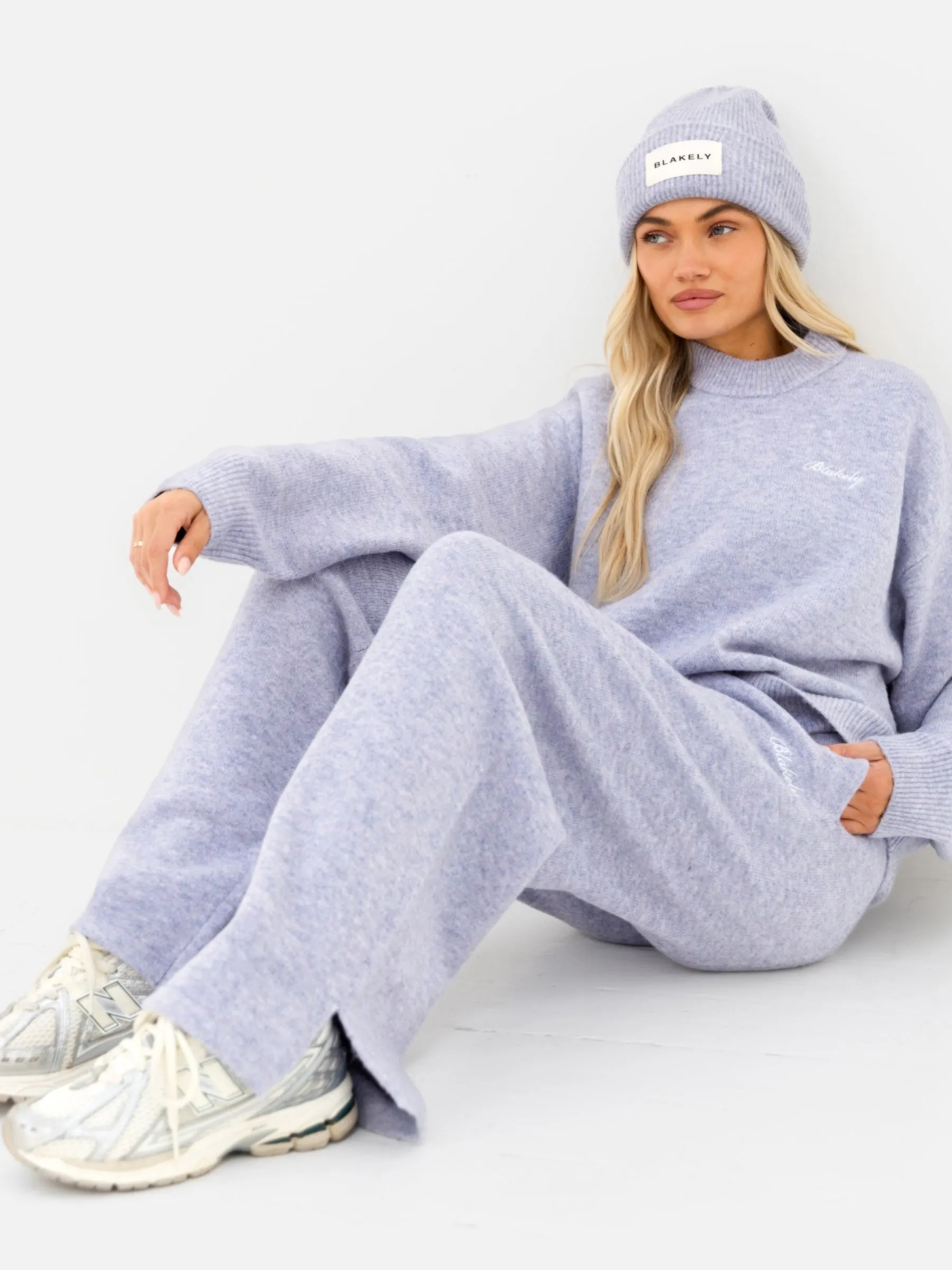 Knitted Wide Leg Sweatpants - Lilac sold by Blakely product image thumbnail 2