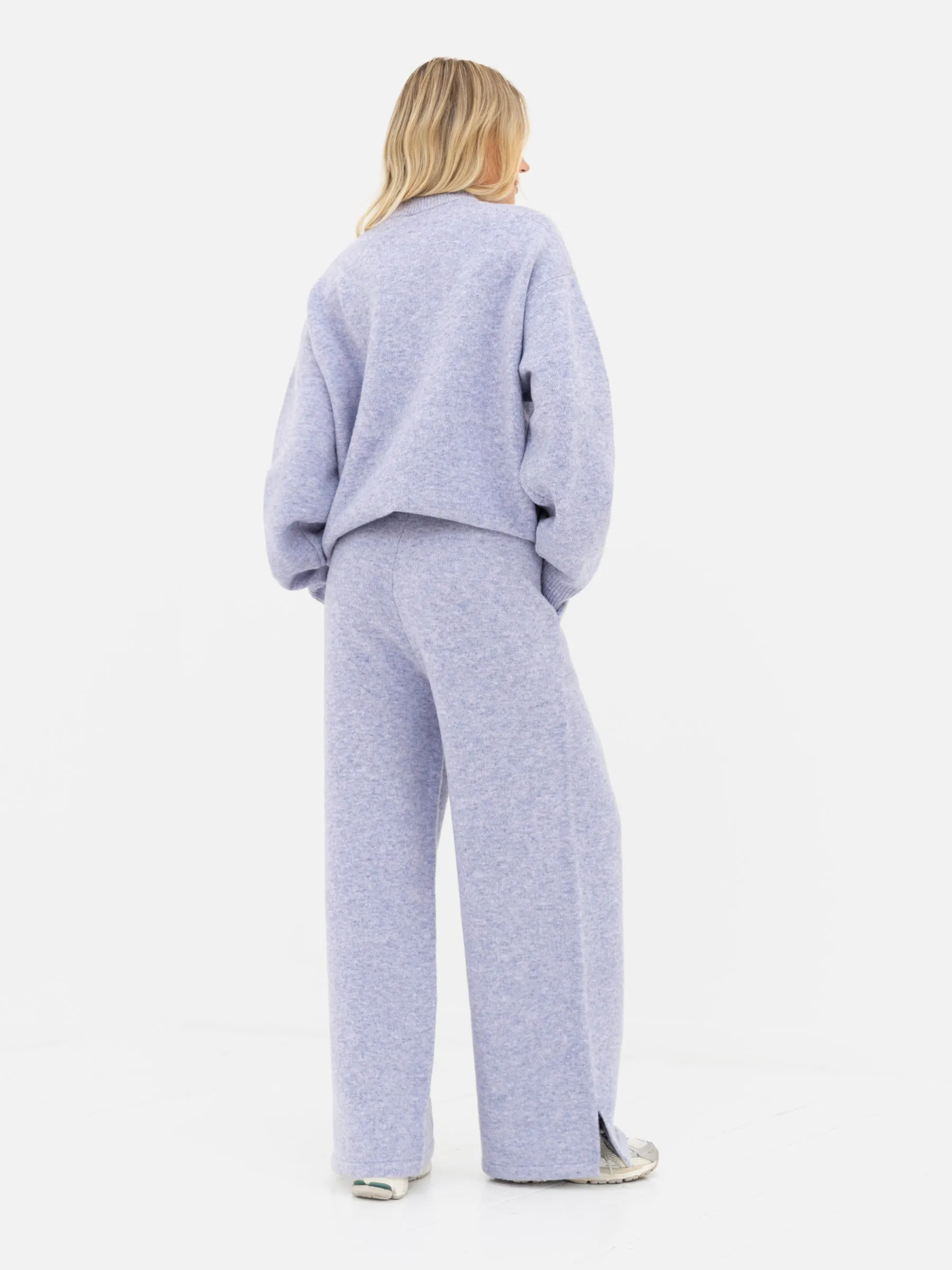 Knitted Wide Leg Sweatpants - Lilac sold by Blakely product image thumbnail 3