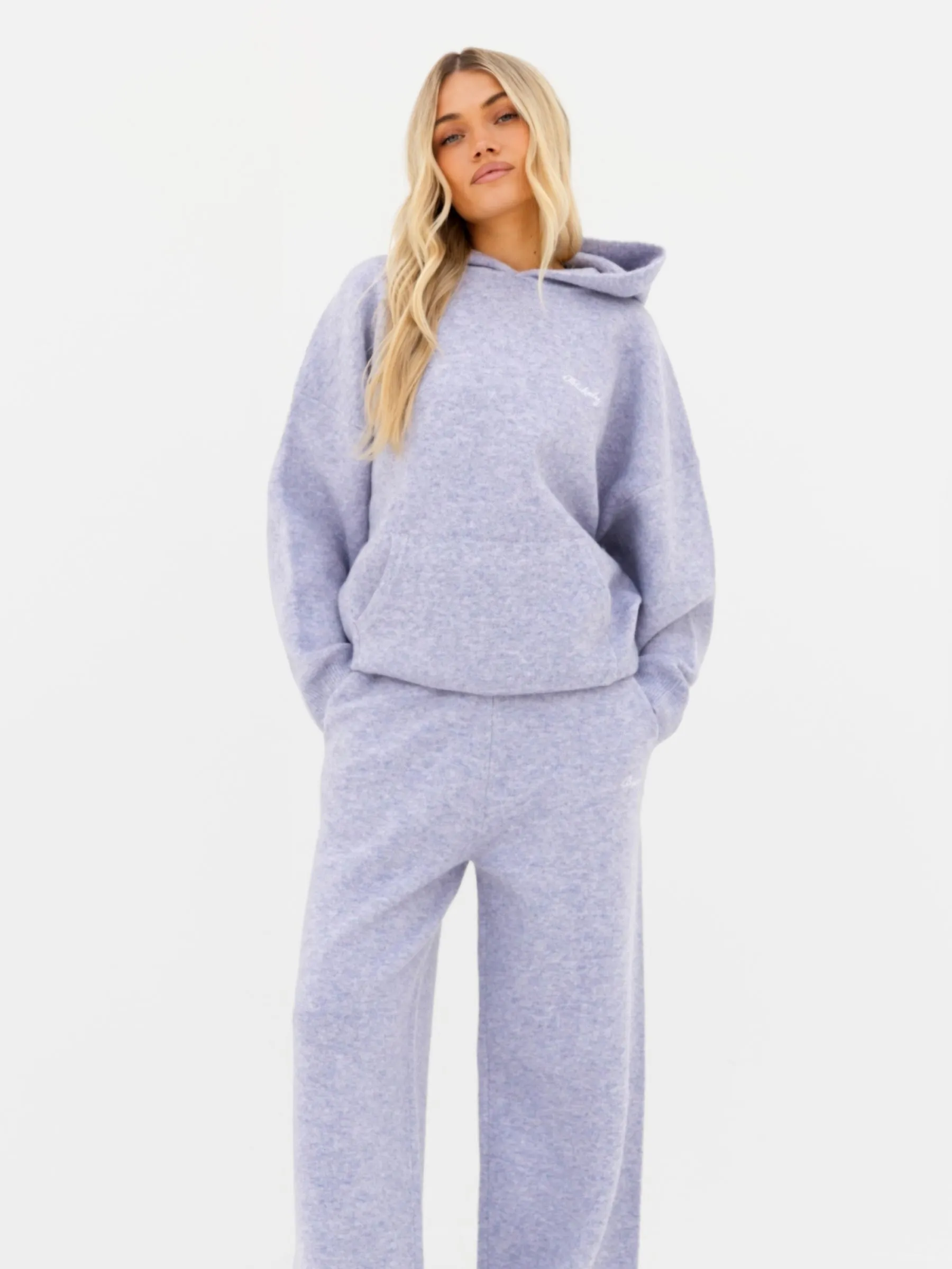 Knitted Wide Leg Sweatpants - Lilac sold by Blakely product image thumbnail 5