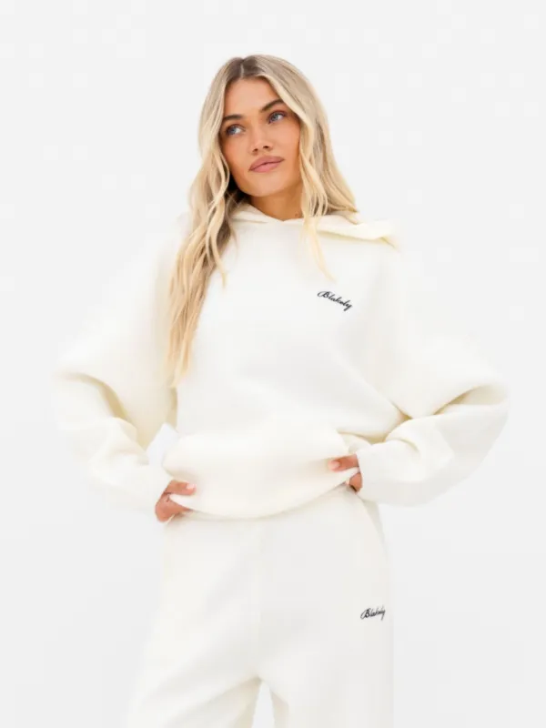 Oversized Knitted Hoodie - Cream sold by Blakely