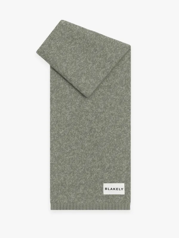 Label Knitted Scarf - Safari Green sold by Blakely