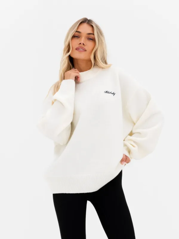 Oversized Knitted Jumper - Cream sold by Blakely