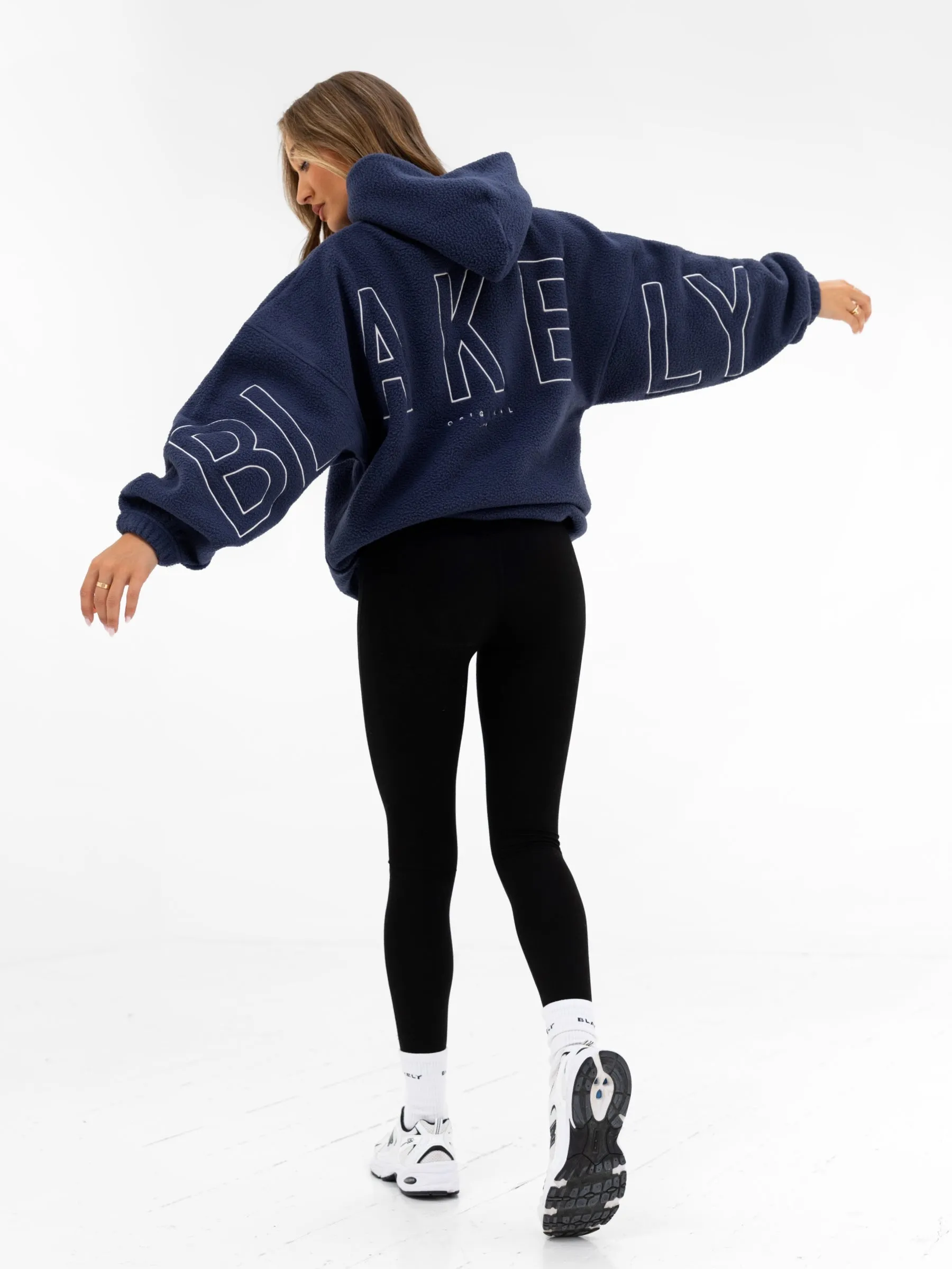 Borg Isabel Oversized Hoodie - True Navy sold by Blakely product image thumbnail 3