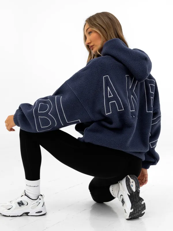 Borg Isabel Oversized Hoodie - True Navy made by Blakely
