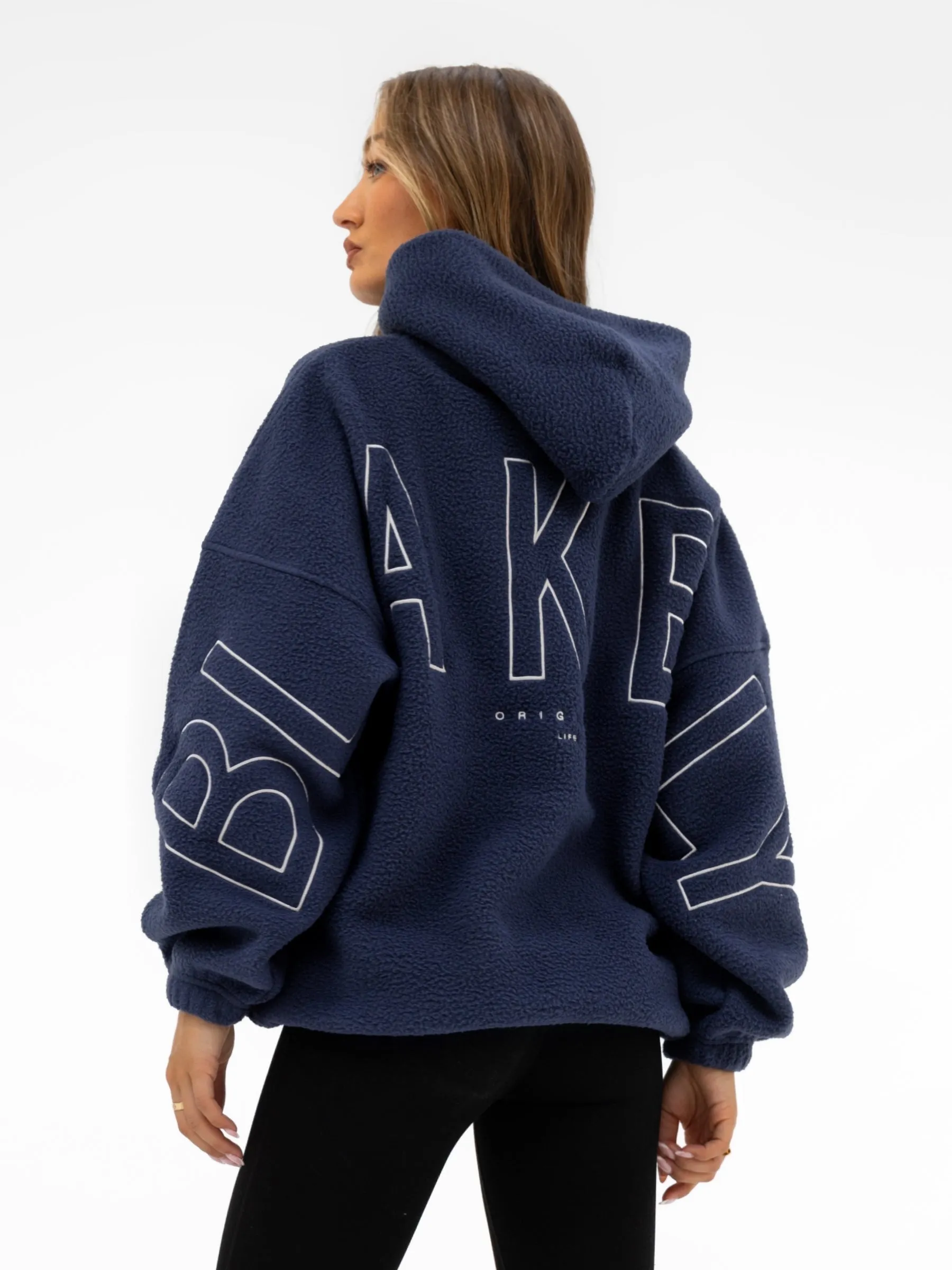Borg Isabel Oversized Hoodie - True Navy sold by Blakely product image thumbnail 5