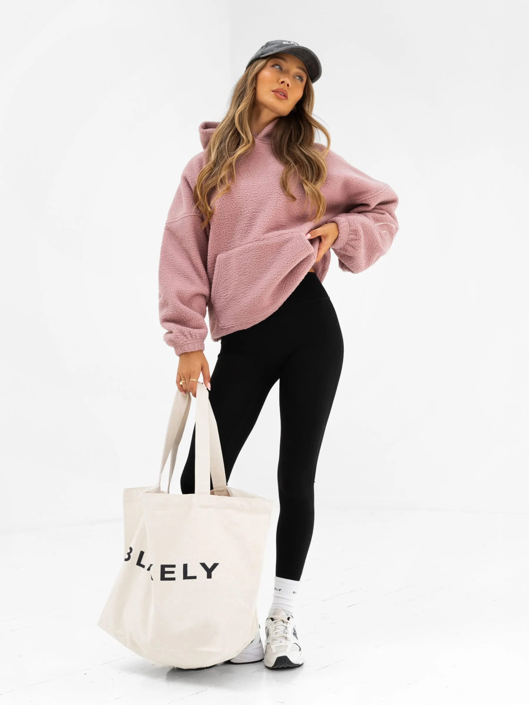 Borg Isabel Oversized Hoodie - Dusty Pink sold by Blakely product image thumbnail 4