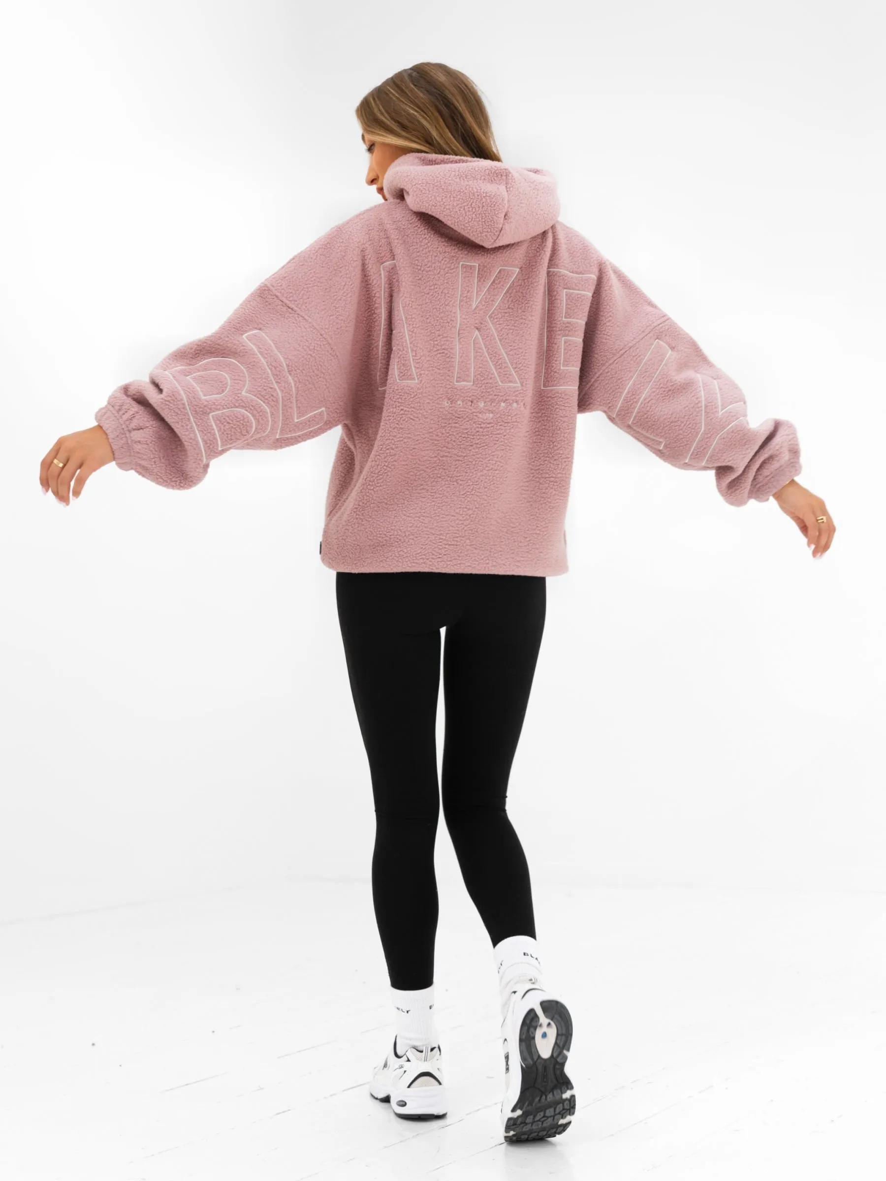 Borg Isabel Oversized Hoodie - Dusty Pink sold by Blakely product image thumbnail 3