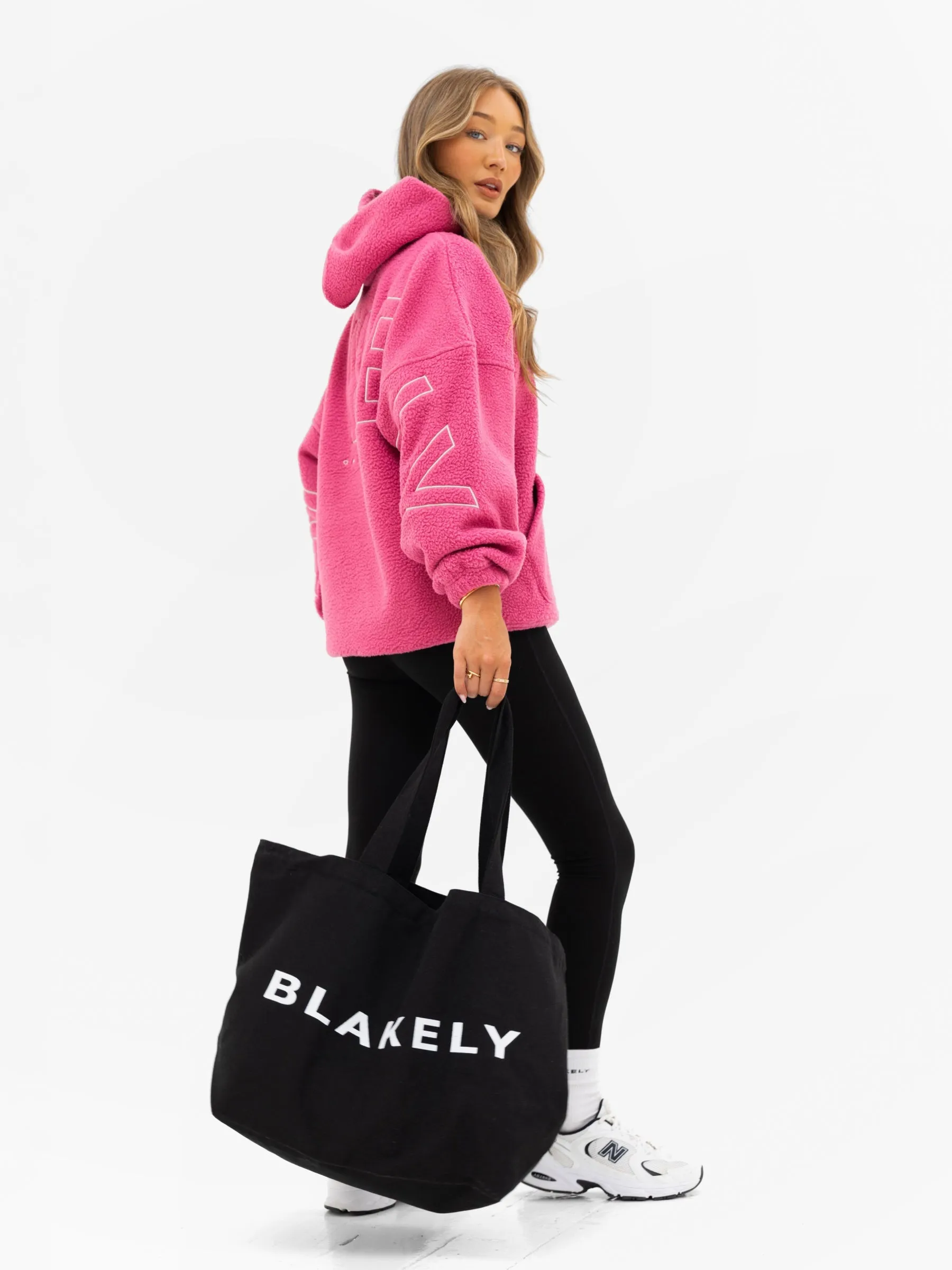Borg Isabel Oversized Hoodie - Hot Pink sold by Blakely product image thumbnail 4