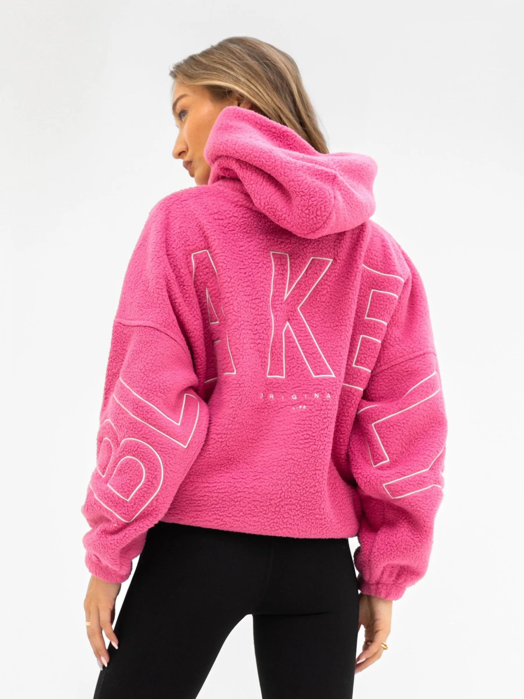 Borg Isabel Oversized Hoodie - Hot Pink sold by Blakely product image thumbnail 2