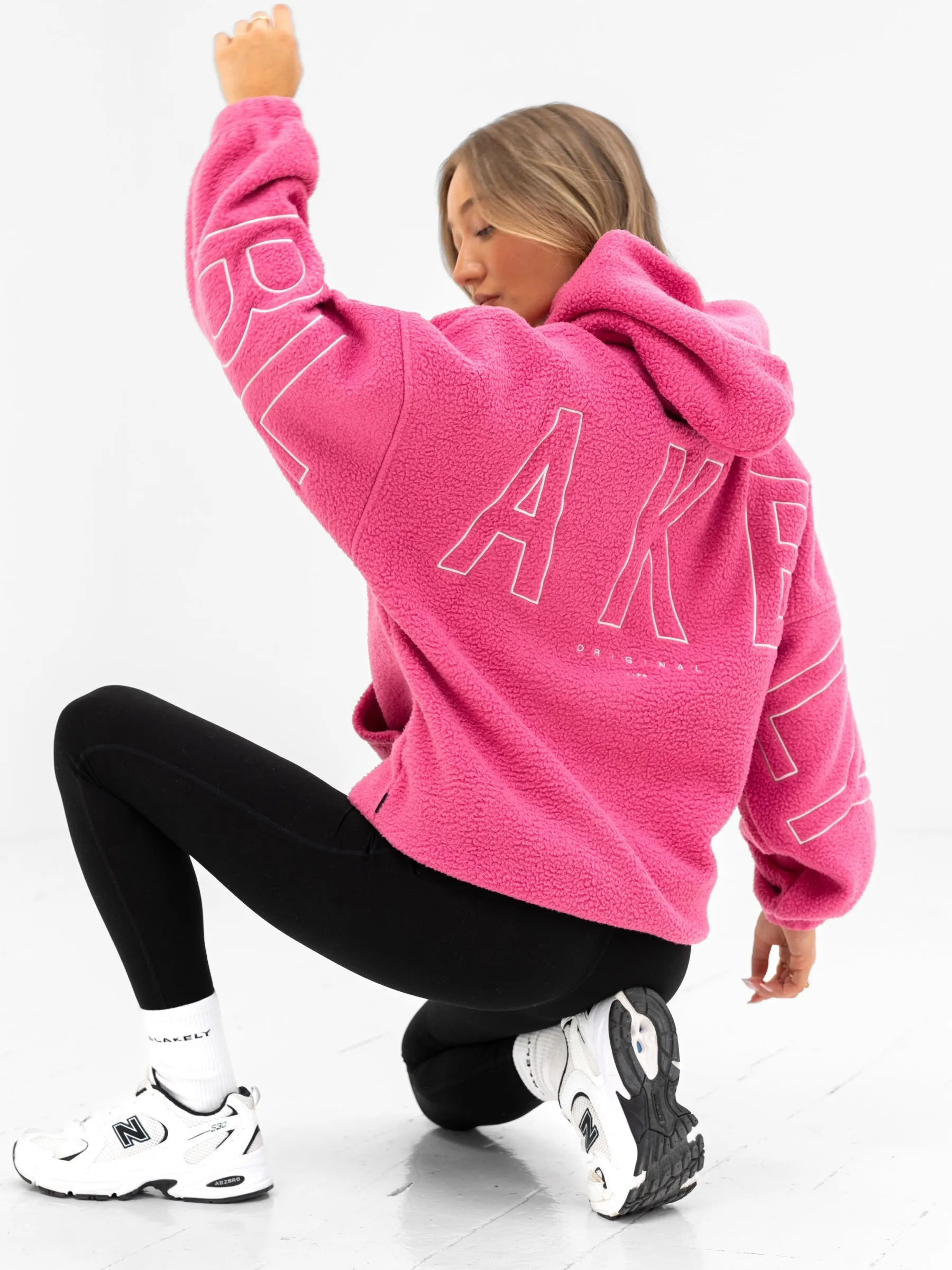 Borg Isabel Oversized Hoodie - Hot Pink sold by Blakely product image thumbnail 5