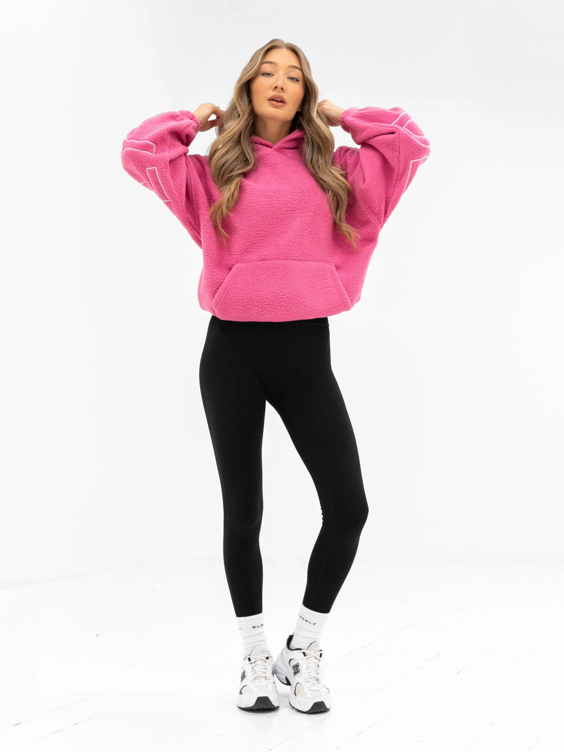 Borg Isabel Oversized Hoodie - Hot Pink sold by Blakely product image thumbnail 3