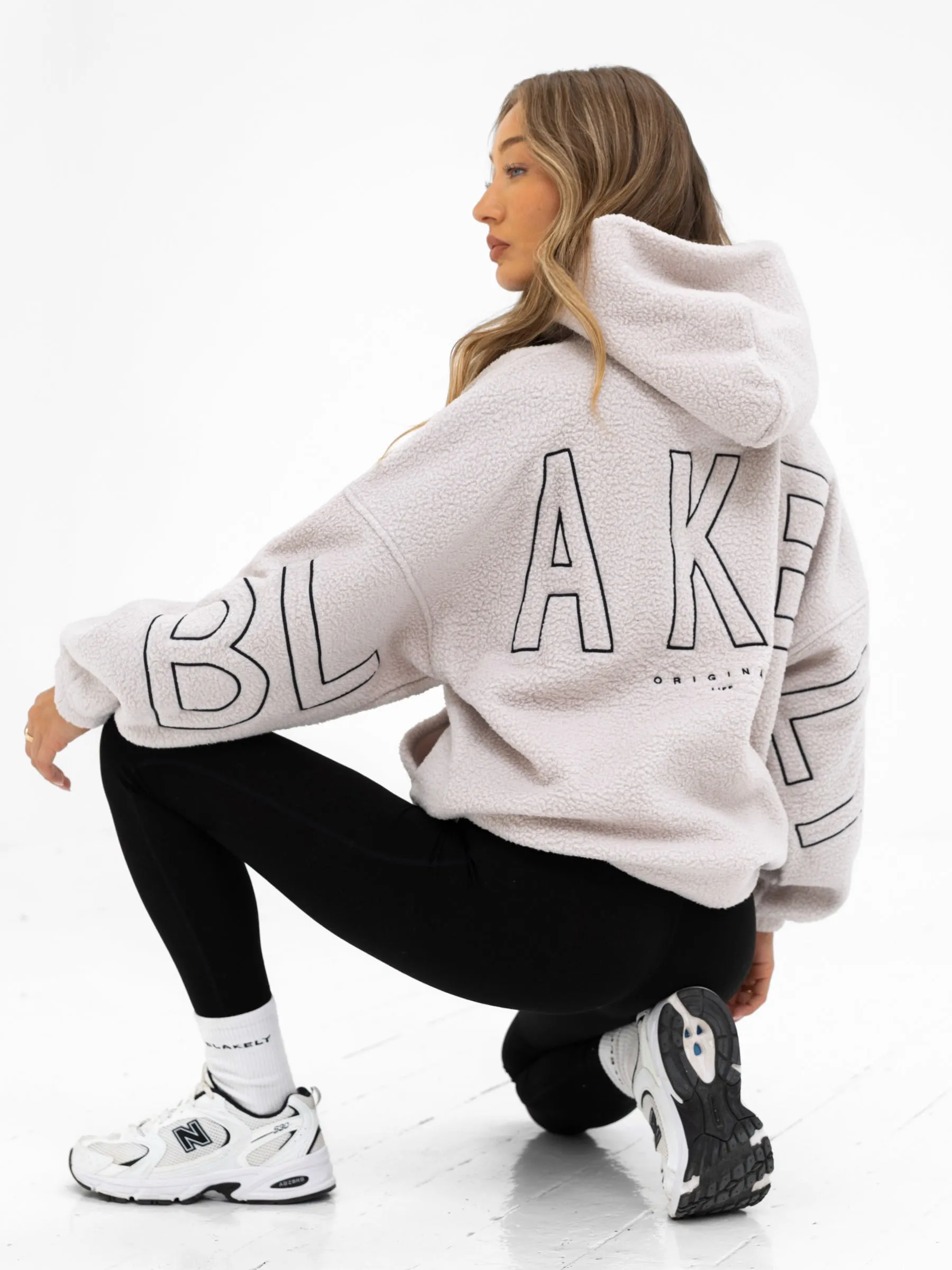 Borg Isabel Oversized Hoodie - Stone sold by Blakely