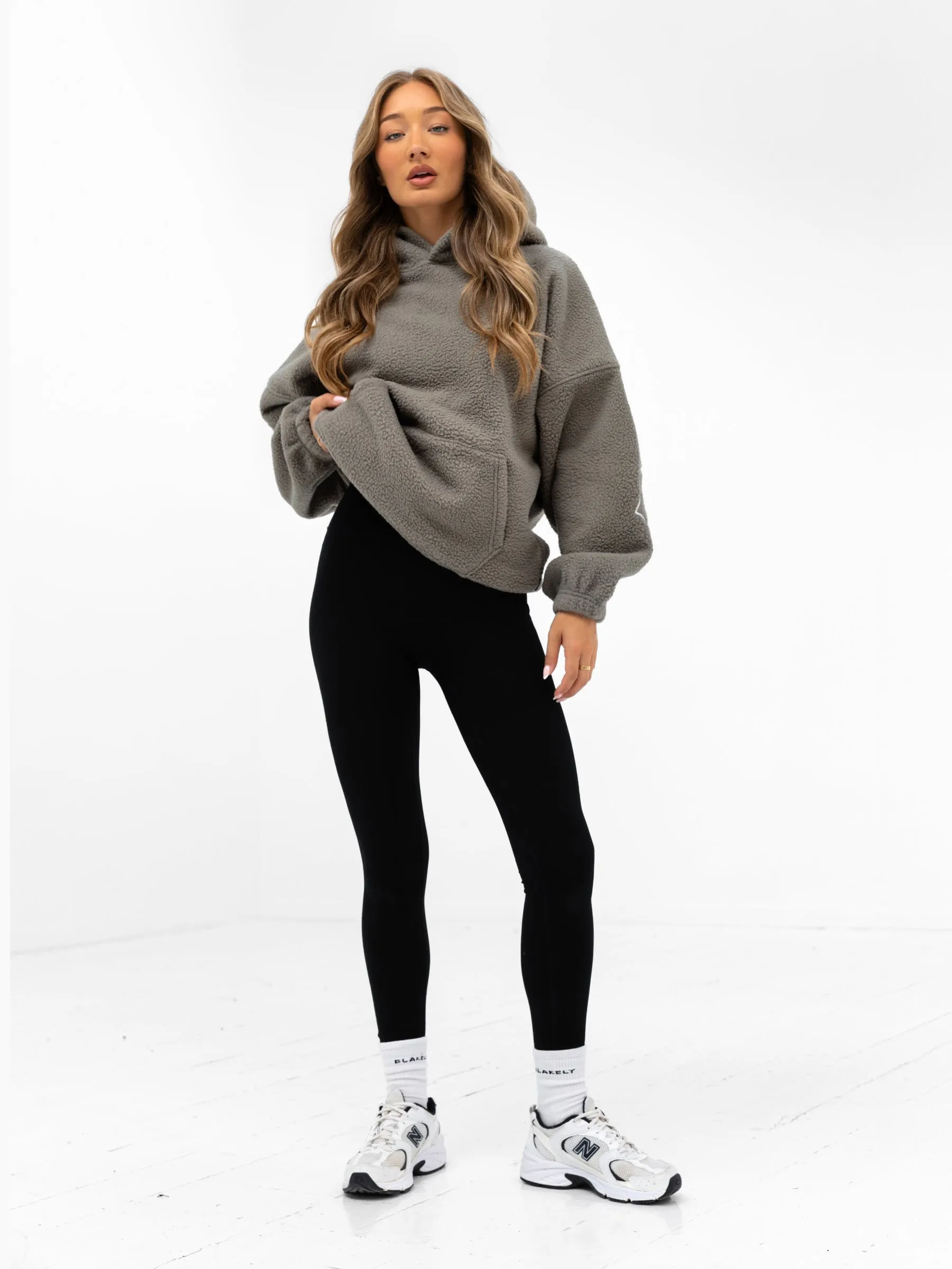 Borg Isabel Oversized Hoodie - Safari Green sold by Blakely product image thumbnail 4