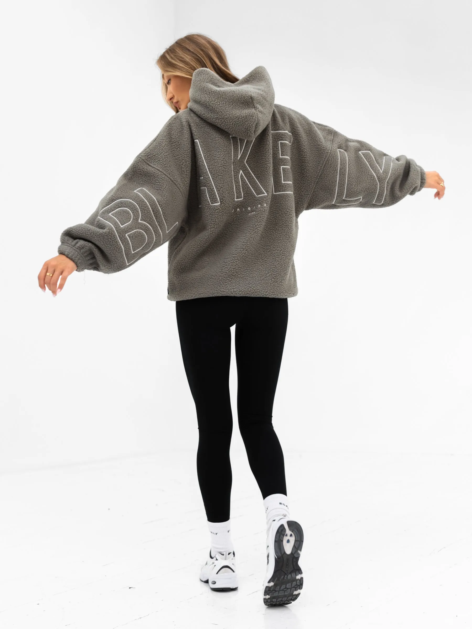 Borg Isabel Oversized Hoodie - Safari Green sold by Blakely product image thumbnail 3