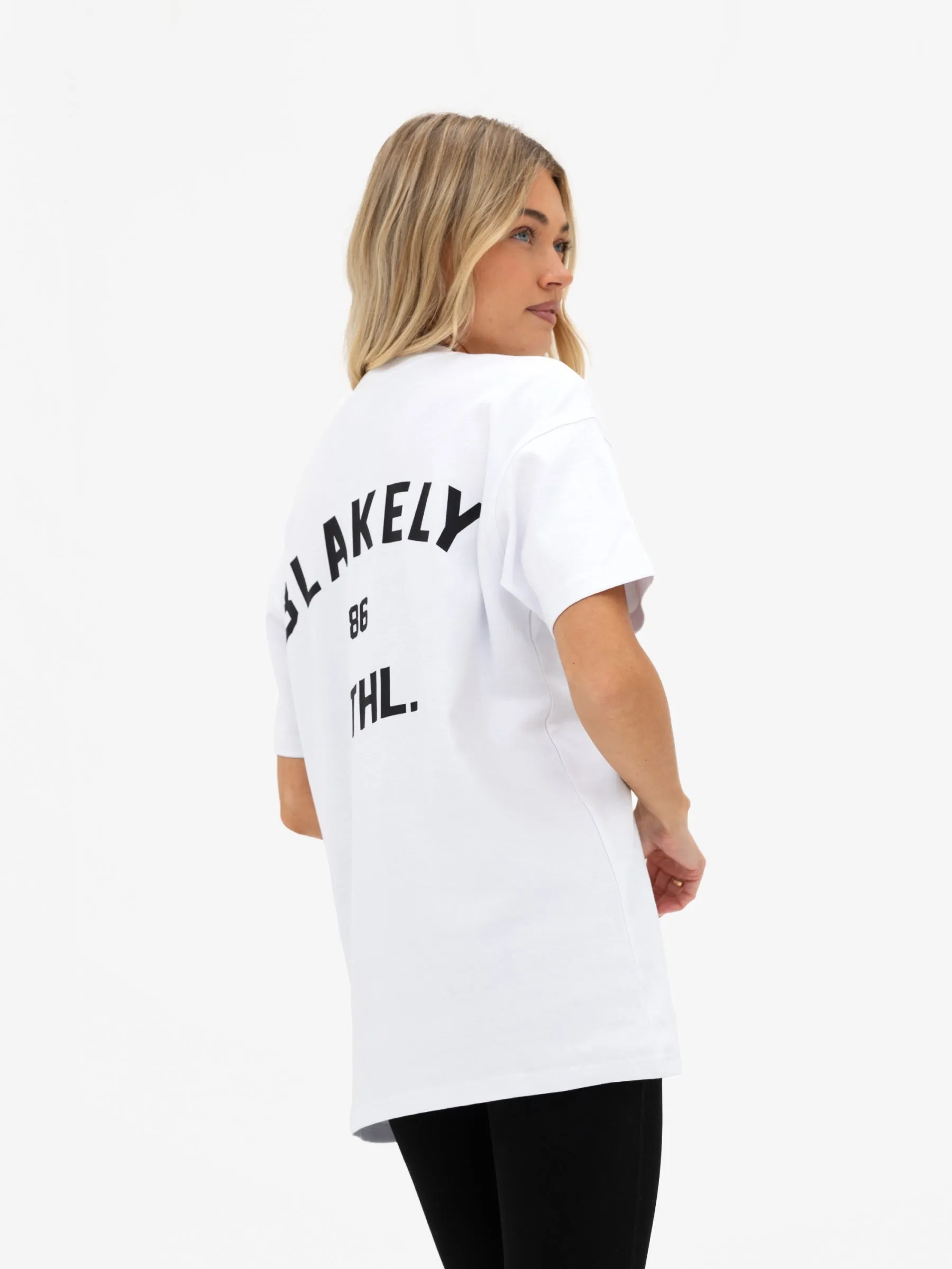 Hallie Oversized T-Shirt - White & Black sold by Blakely product image thumbnail 4