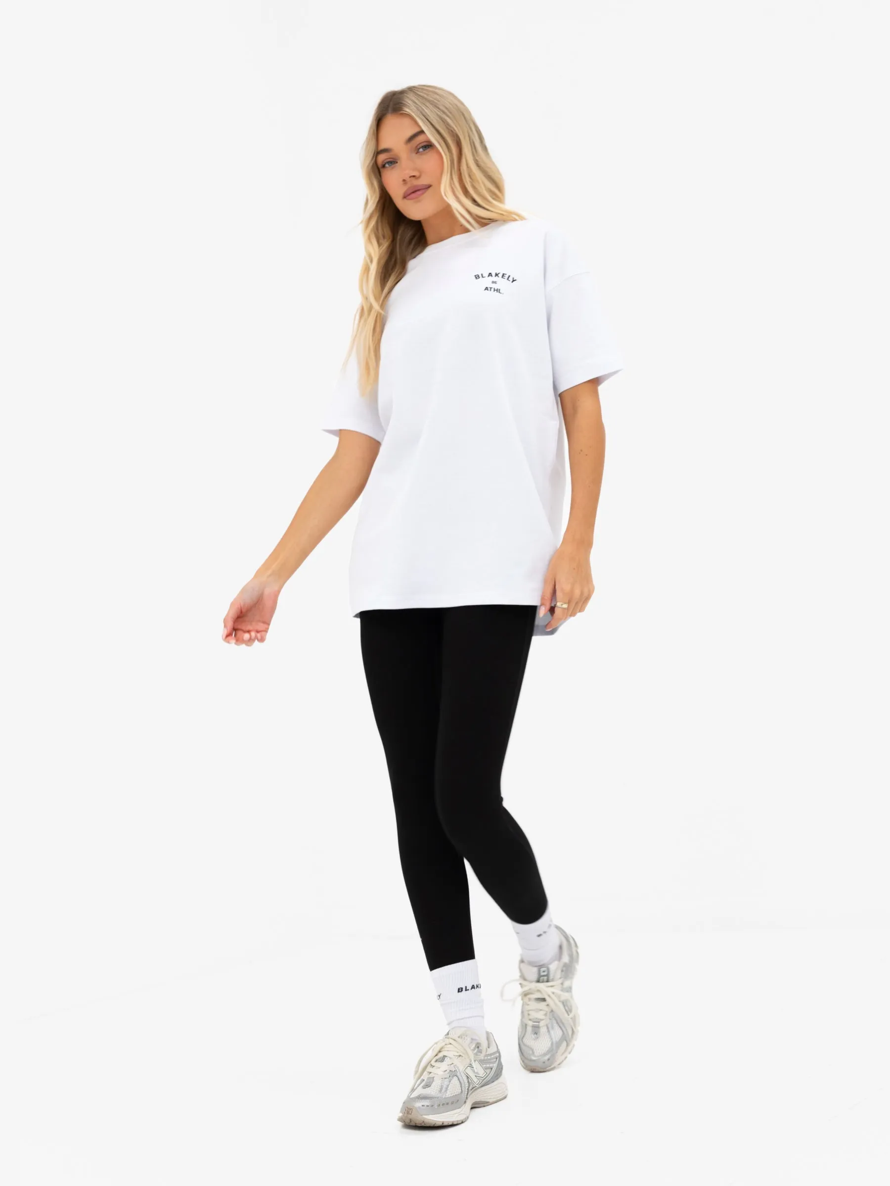 Hallie Oversized T-Shirt - White & Black sold by Blakely product image thumbnail 5
