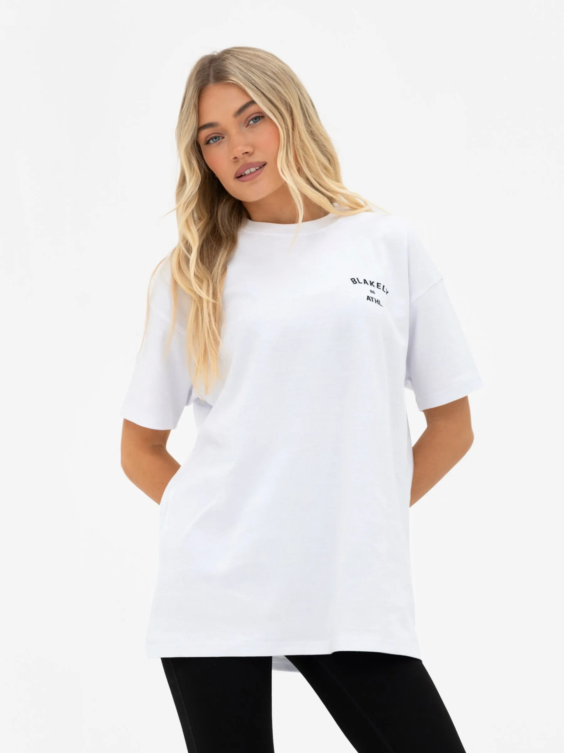 Hallie Oversized T-Shirt - White & Black sold by Blakely product image thumbnail 2