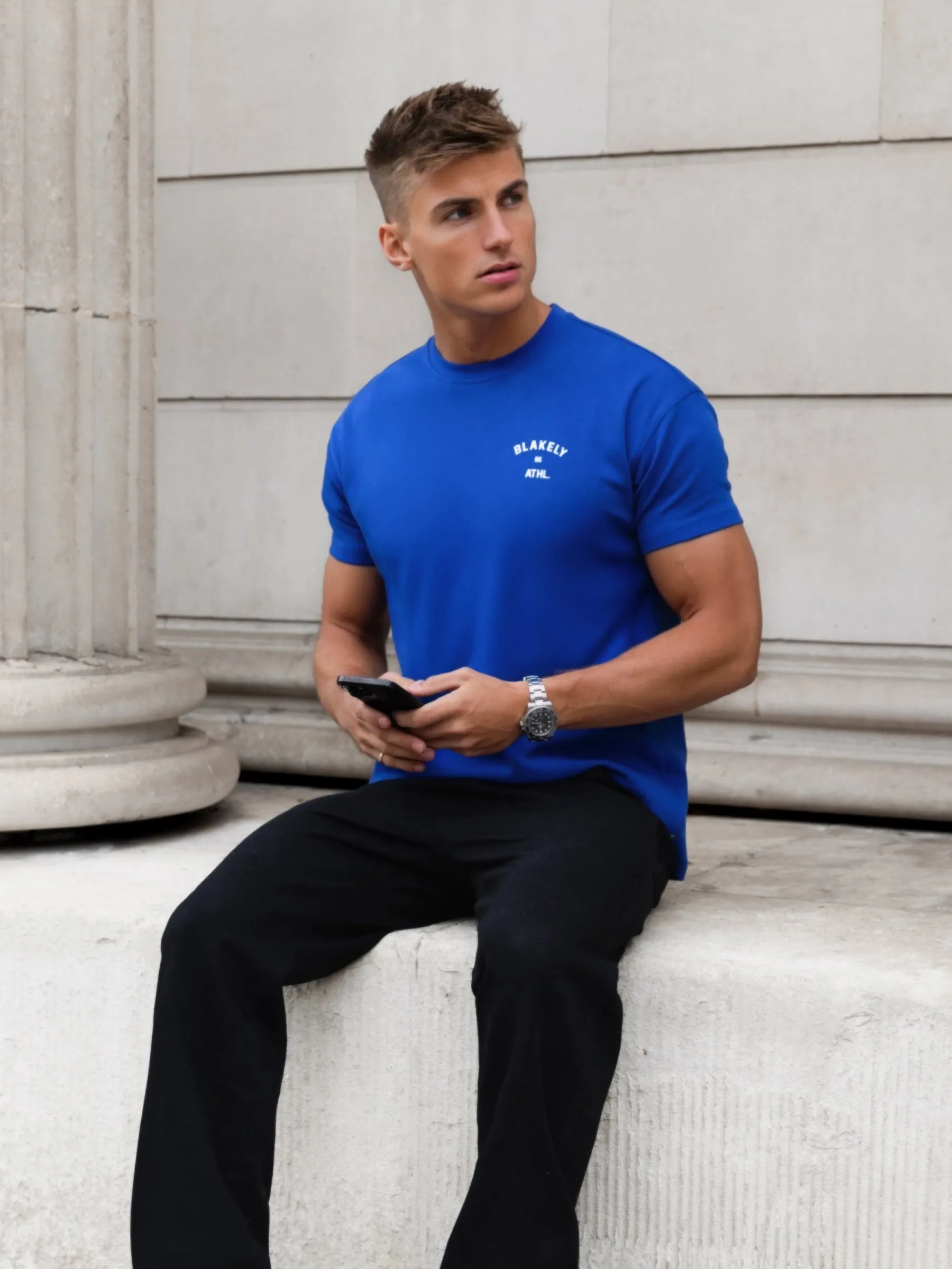 Niko Relaxed T-Shirt - Cobalt Blue sold by Blakely product image thumbnail 5