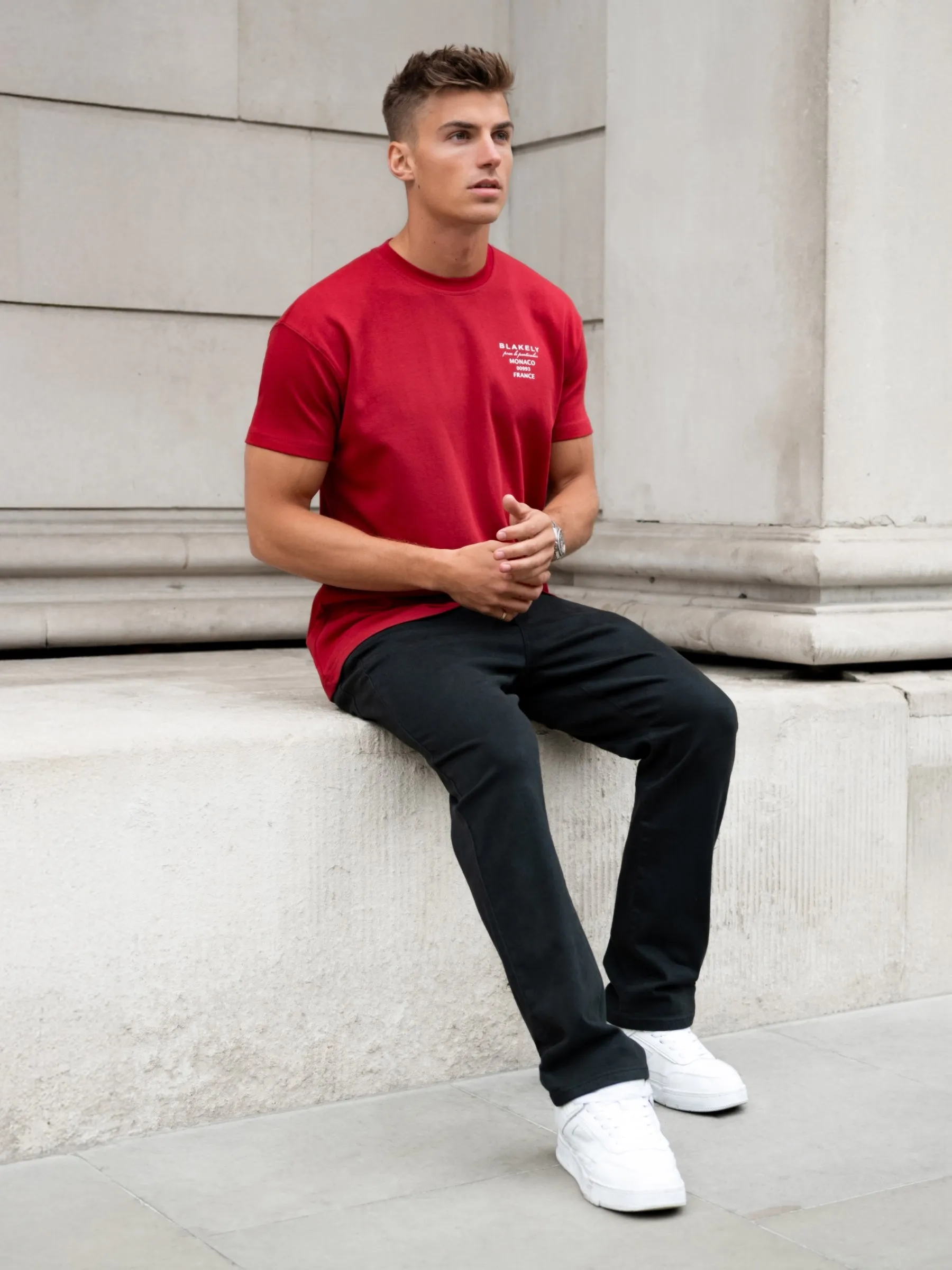 Monaco Relaxed T-Shirt - Red sold by Blakely product image thumbnail 5
