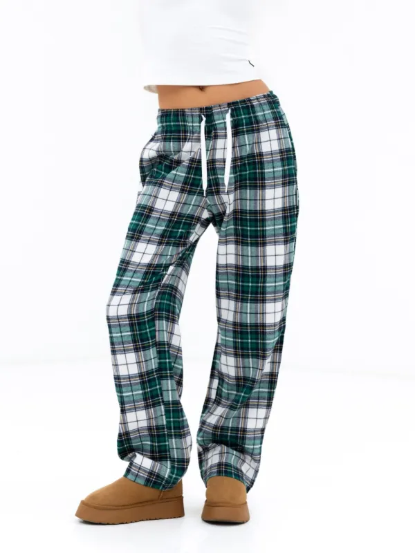 Rue Checked Trousers - Green Check sold by Blakely