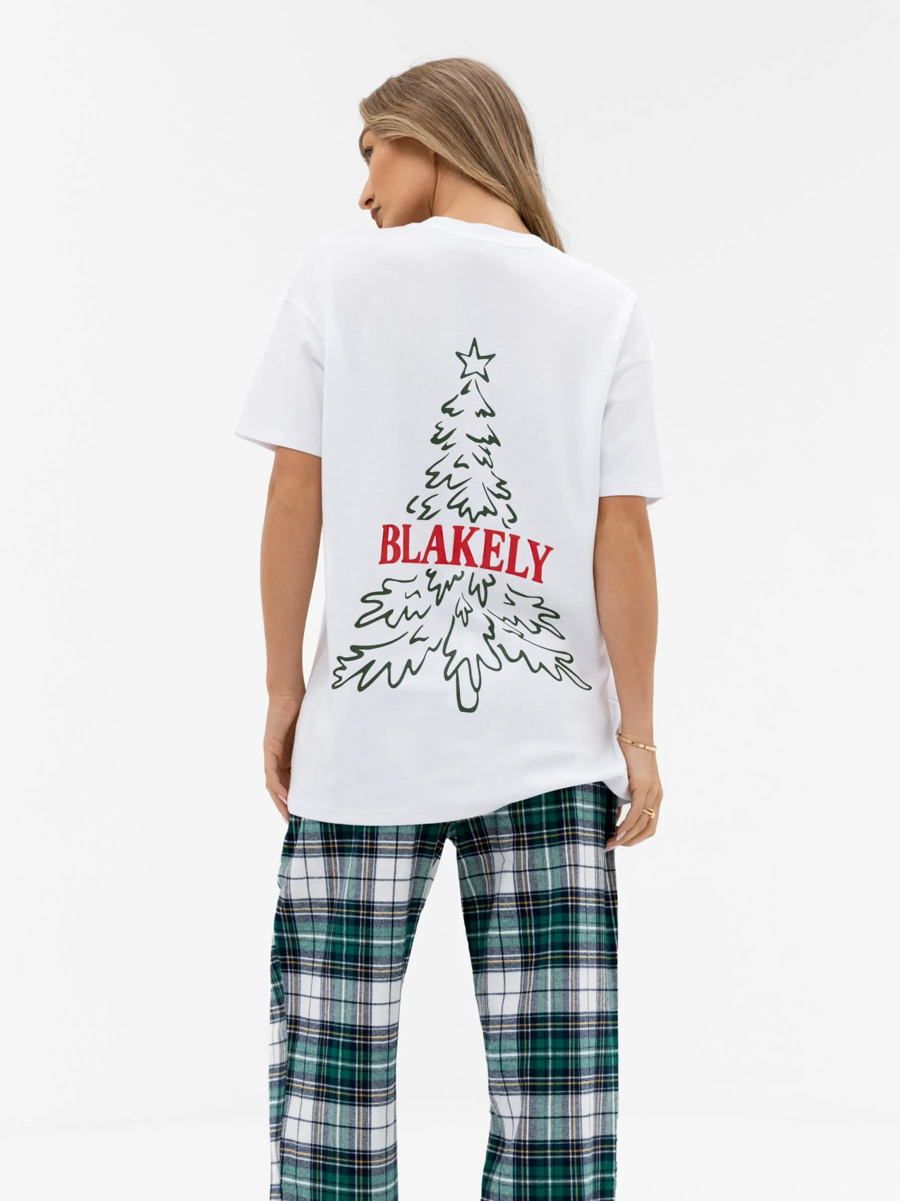 Christmas Print Oversized T-Shirt - White sold by Blakely product image thumbnail 3