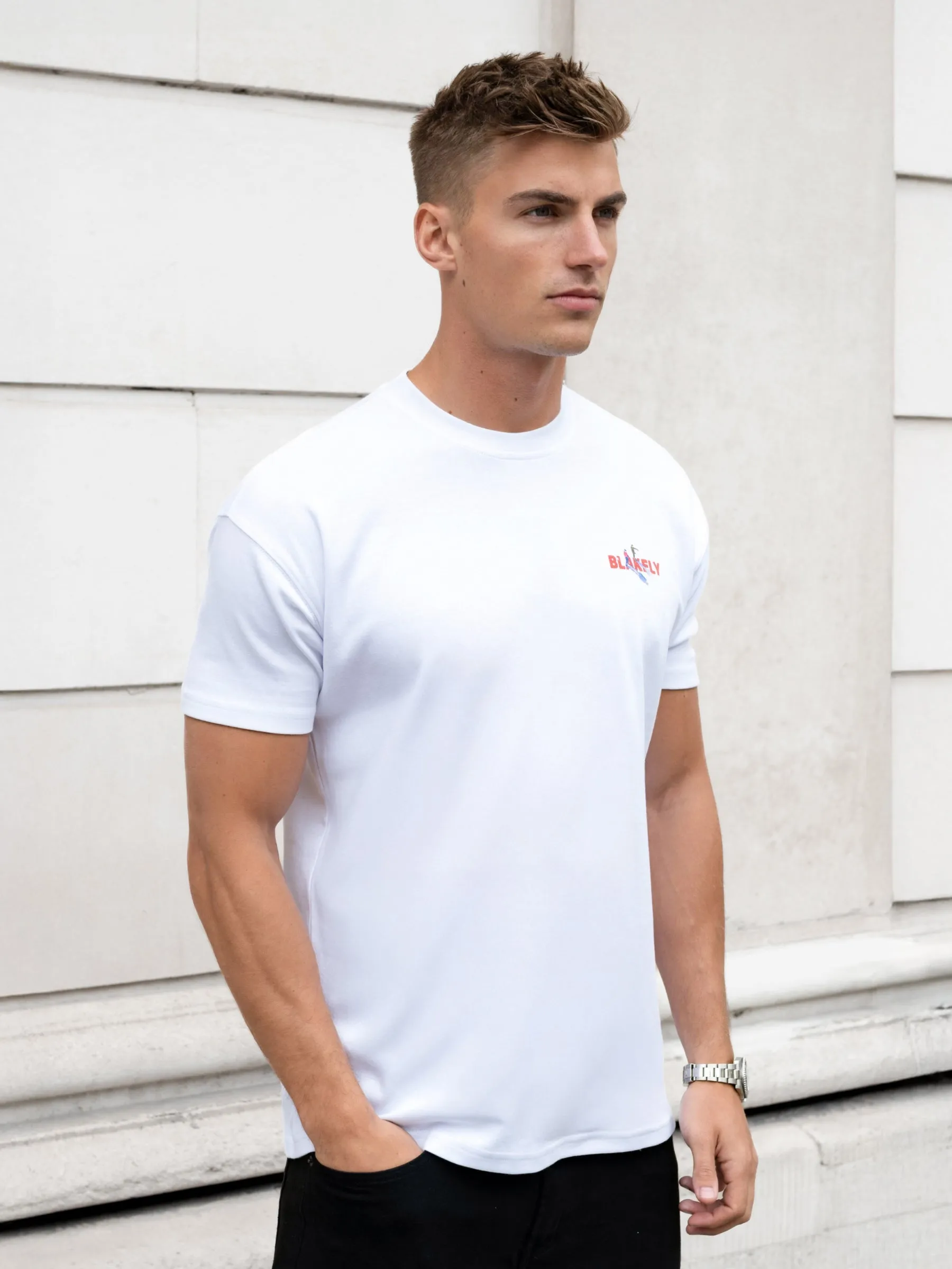 Ski Print Relaxed T-Shirt - White sold by Blakely product image thumbnail 2