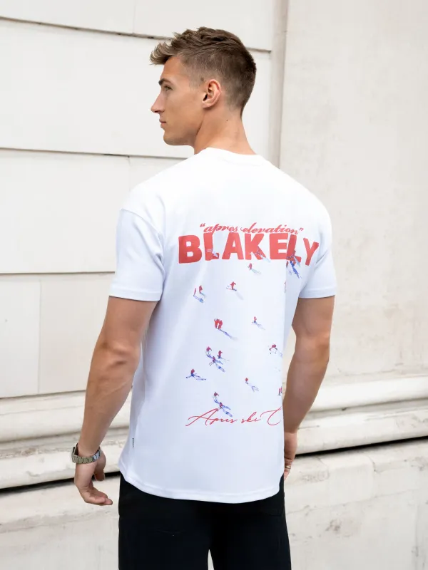 Ski Print Relaxed T-Shirt - White sold by Blakely