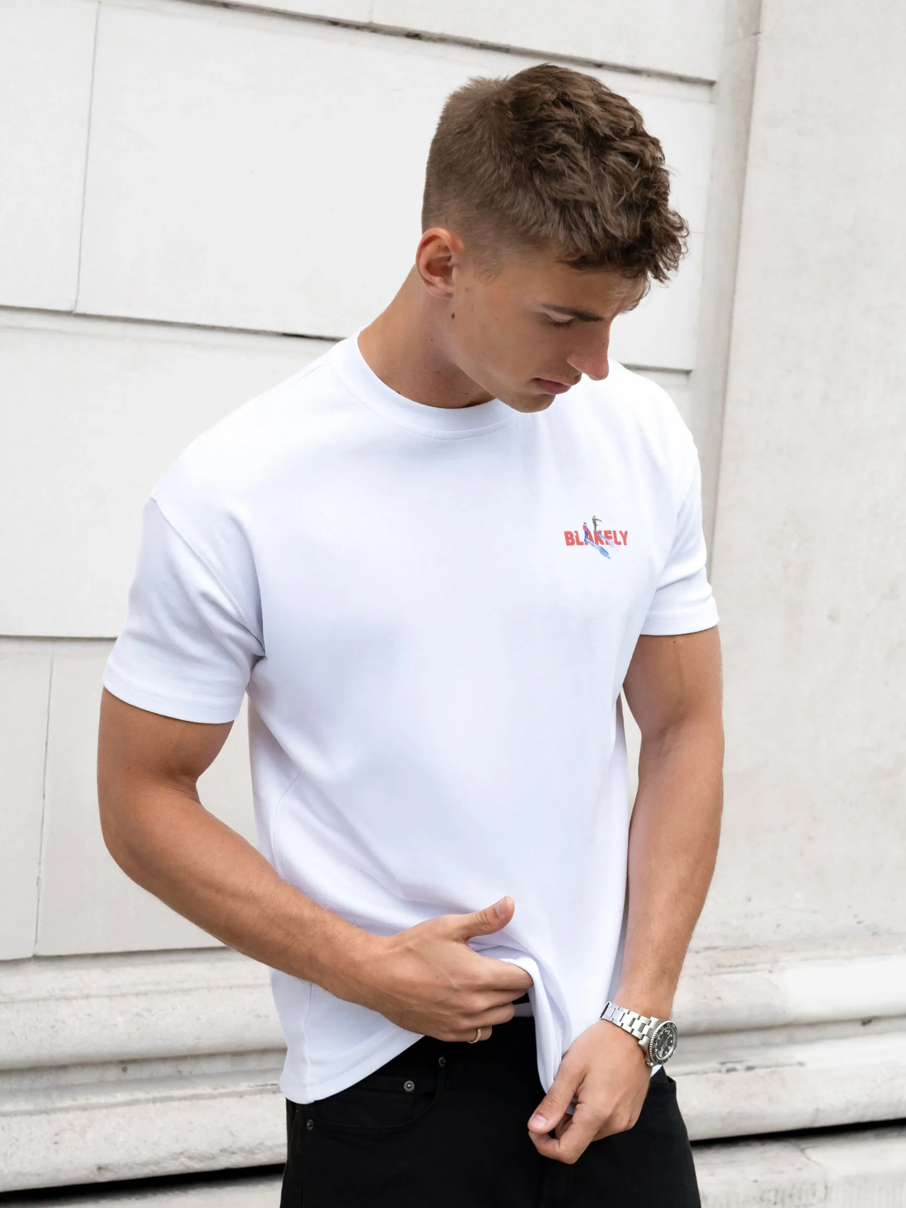 Ski Print Relaxed T-Shirt - White sold by Blakely product image thumbnail 4