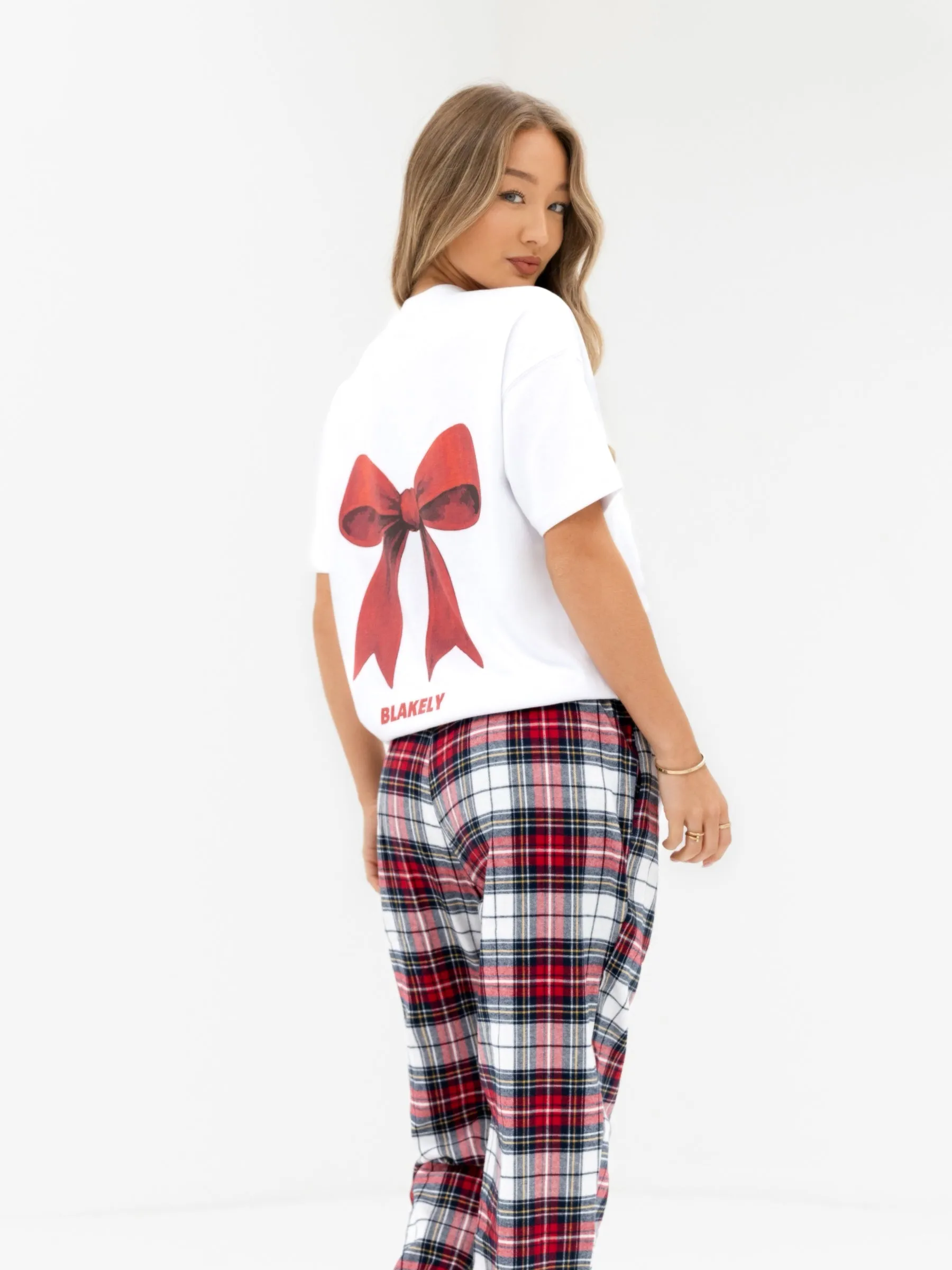 Bow Print Oversized T-Shirt - White sold by Blakely product image thumbnail 3