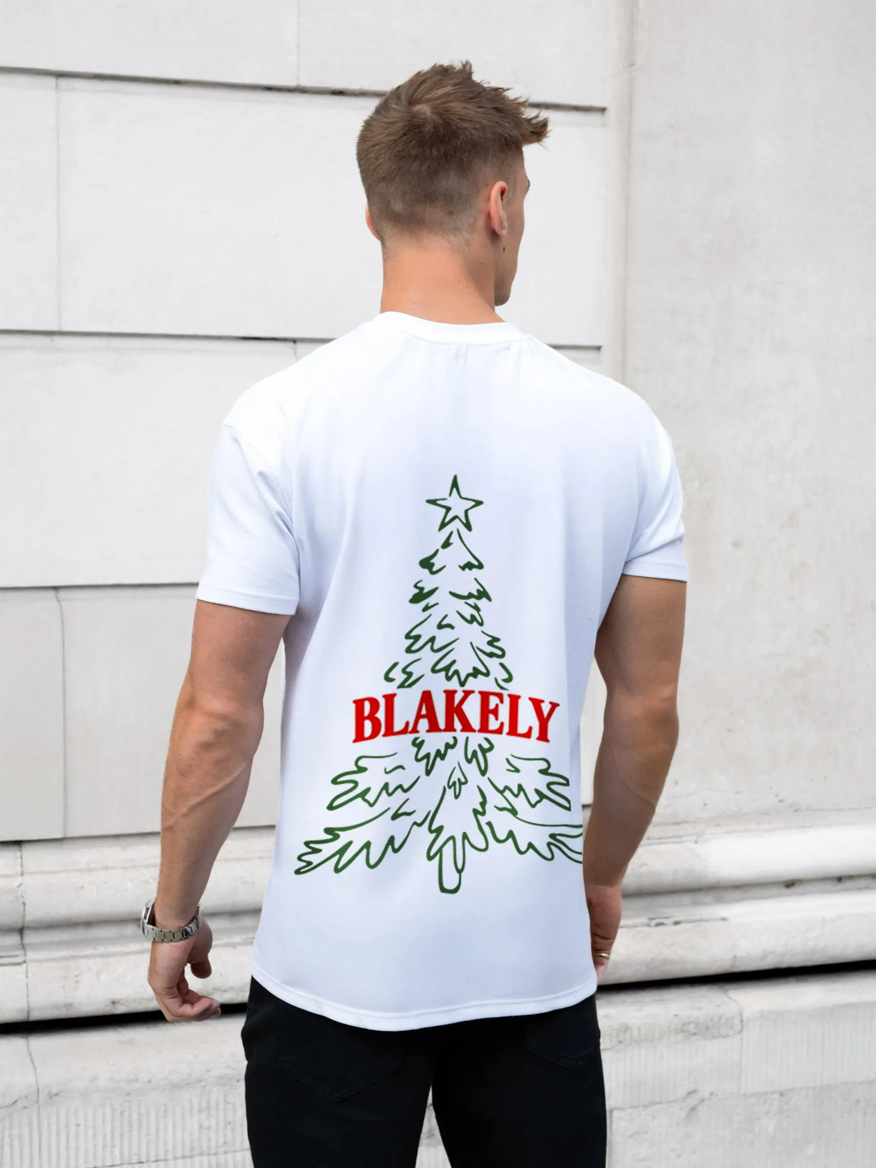 Christmas Print Relaxed T-Shirt - White sold by Blakely product image thumbnail 4