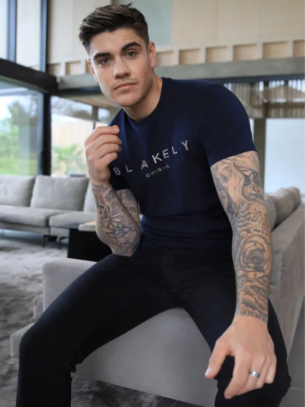 Santiago T-Shirt - Navy sold by Blakely