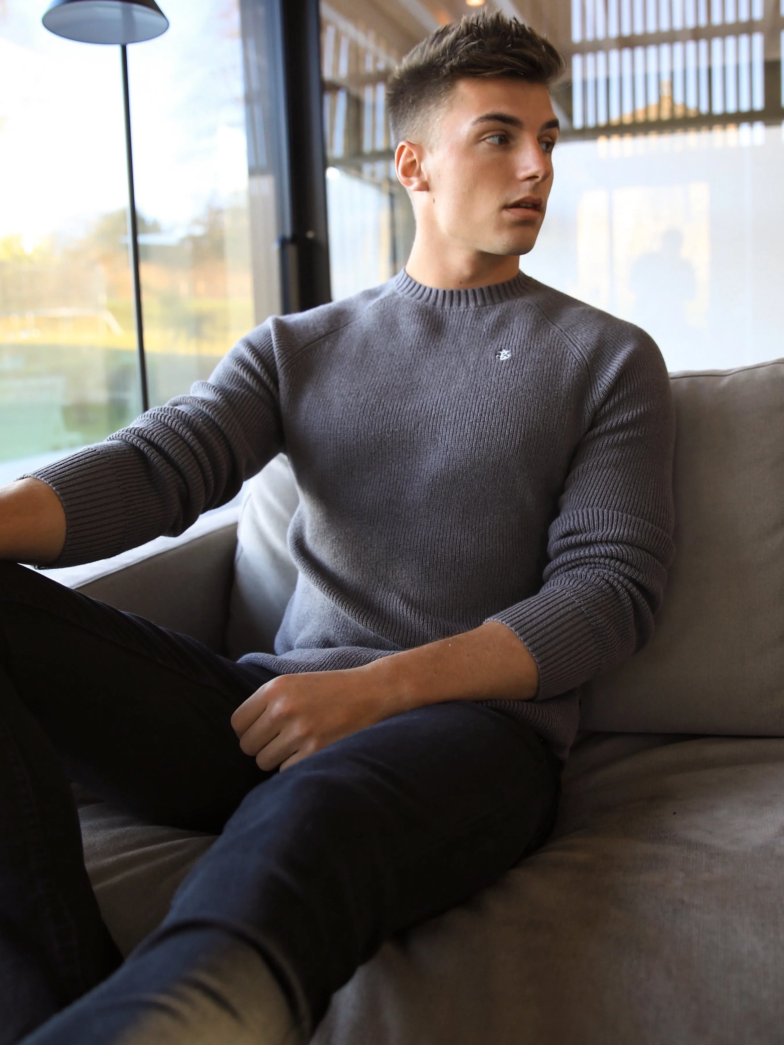 Olton Knit Jumper - Charcoal sold by Blakely product image thumbnail 2