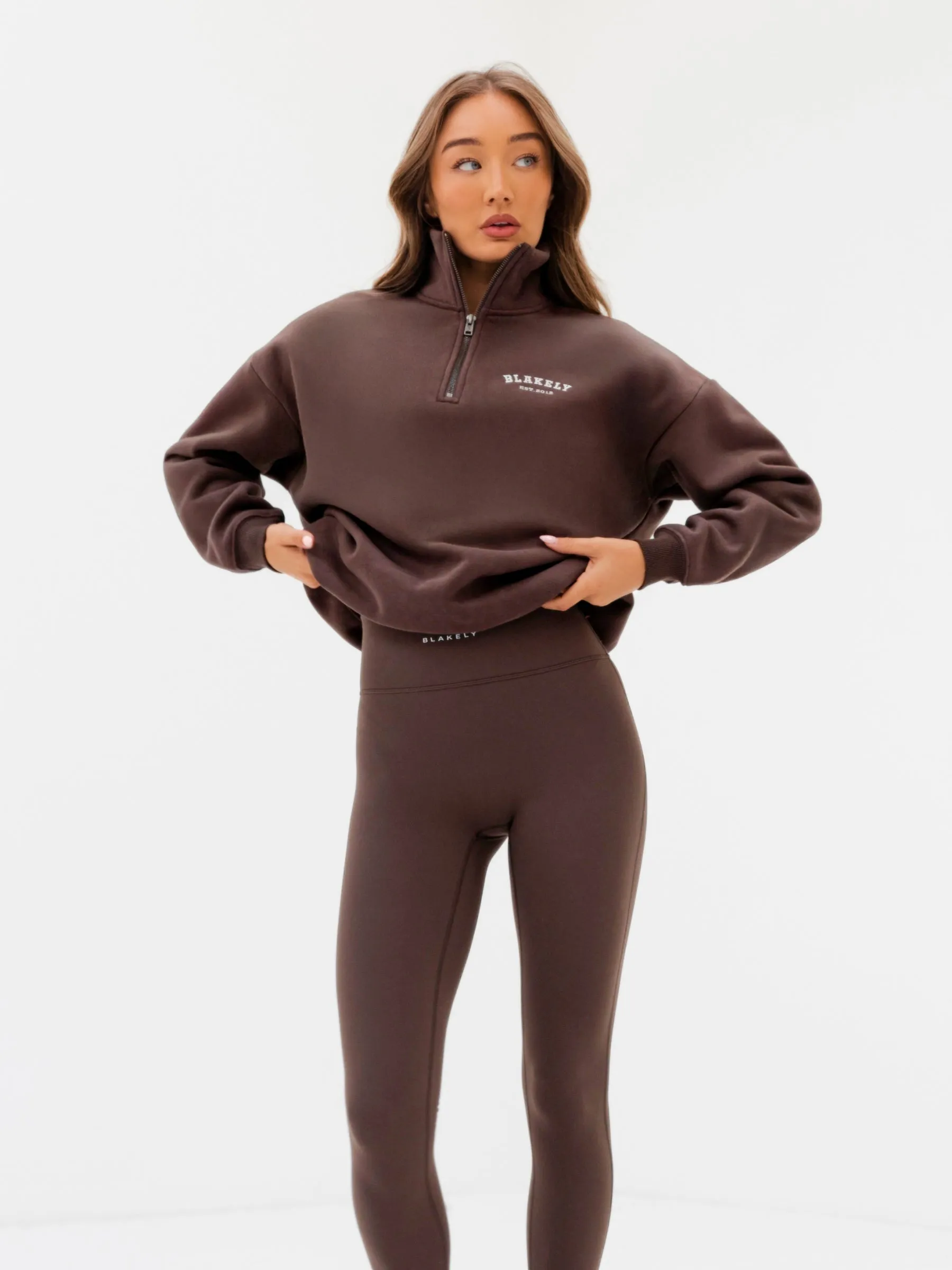 Heritage 1/4 Zip Jumper - Dark Chocolate sold by Blakely product image thumbnail 5