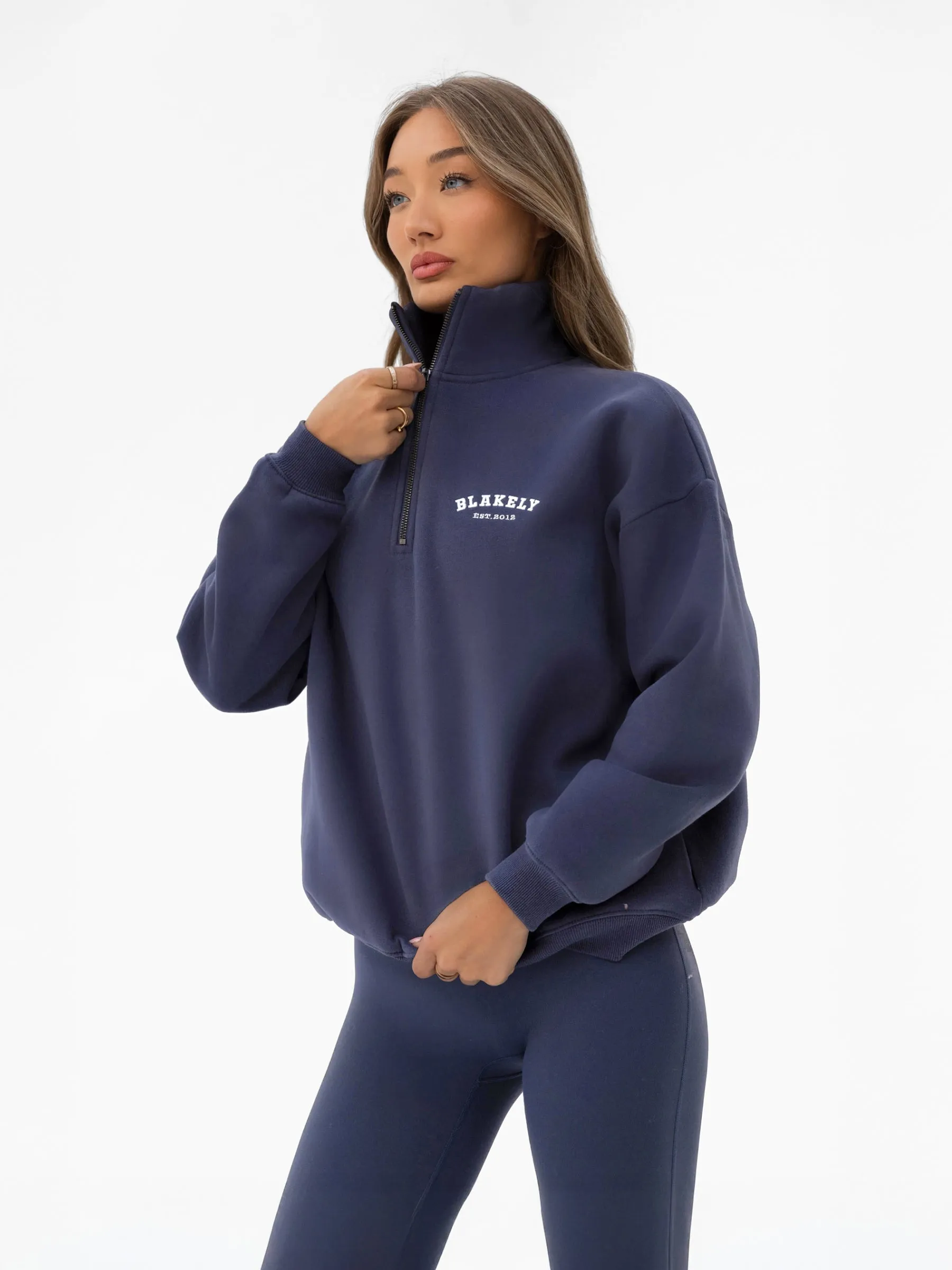 Heritage 1/4 Zip Jumper - True Navy sold by Blakely product image thumbnail 2
