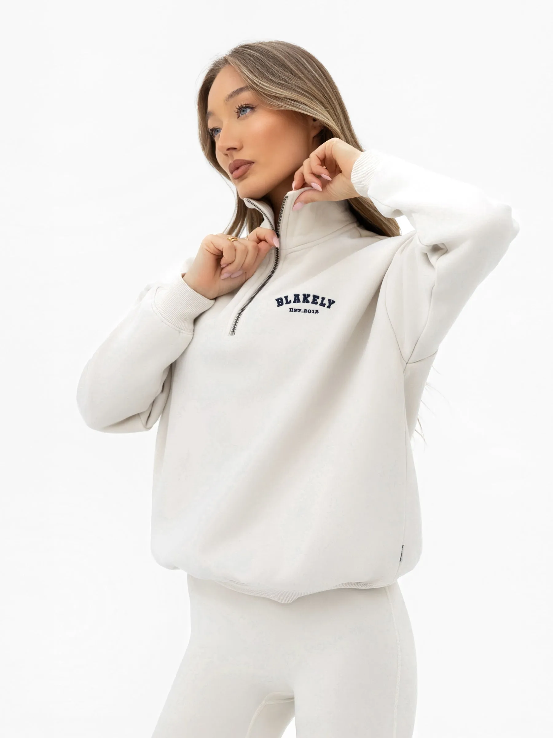 Heritage 1/4 Zip Jumper - Chalk sold by Blakely product image thumbnail 4