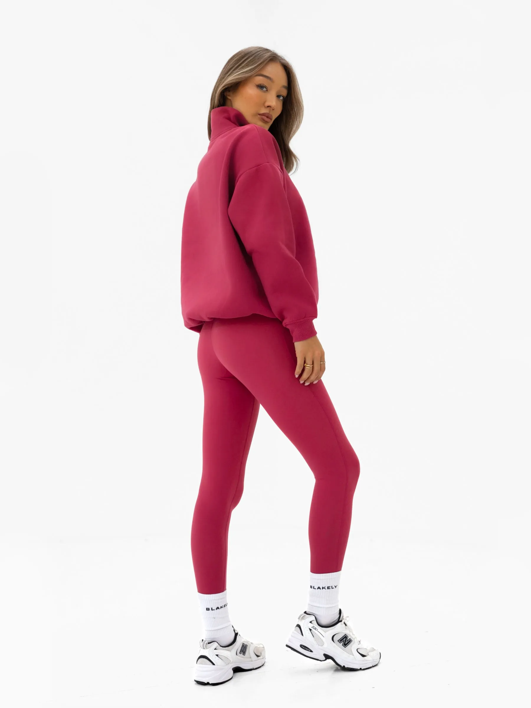 Heritage 1/4 Zip Jumper - Deep Pink sold by Blakely product image thumbnail 3