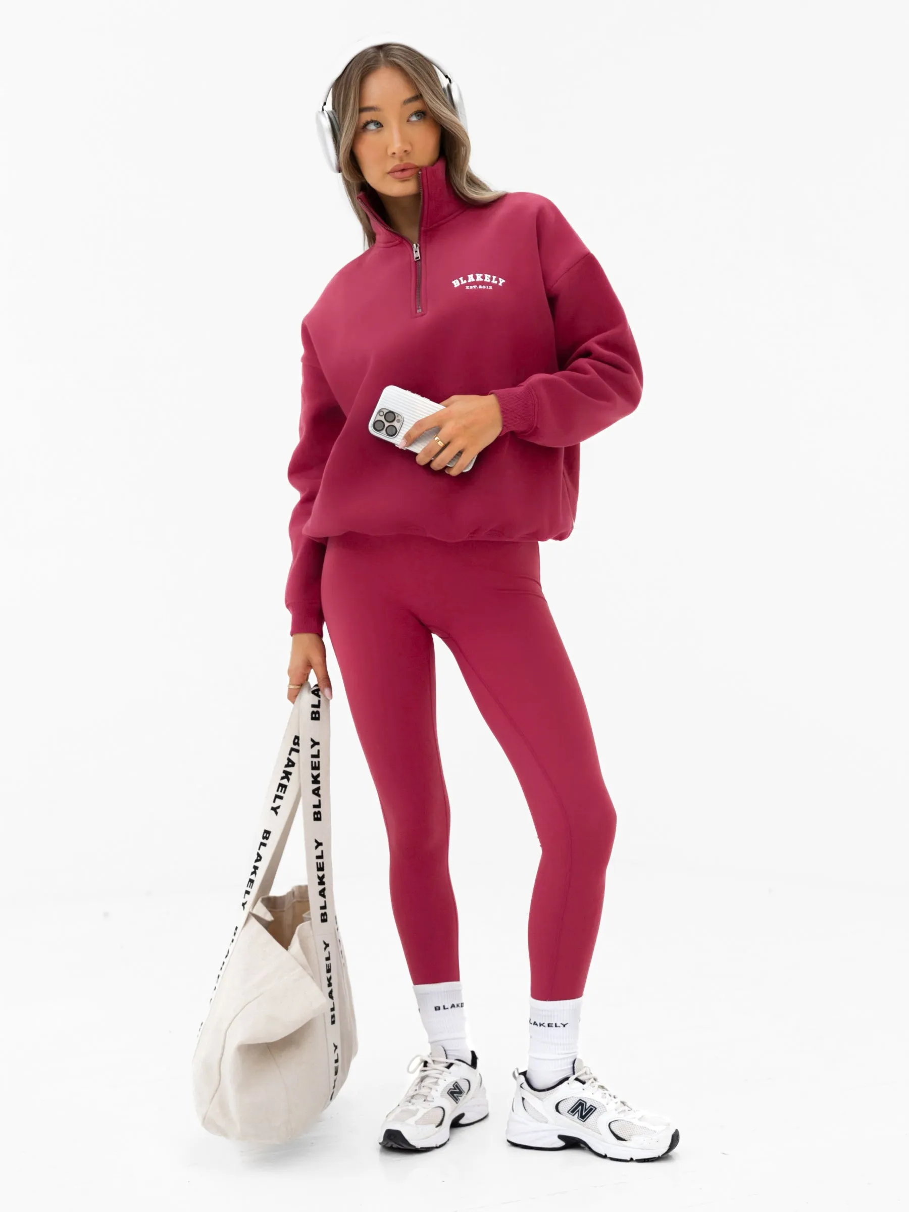 Heritage 1/4 Zip Jumper - Deep Pink sold by Blakely product image thumbnail 2