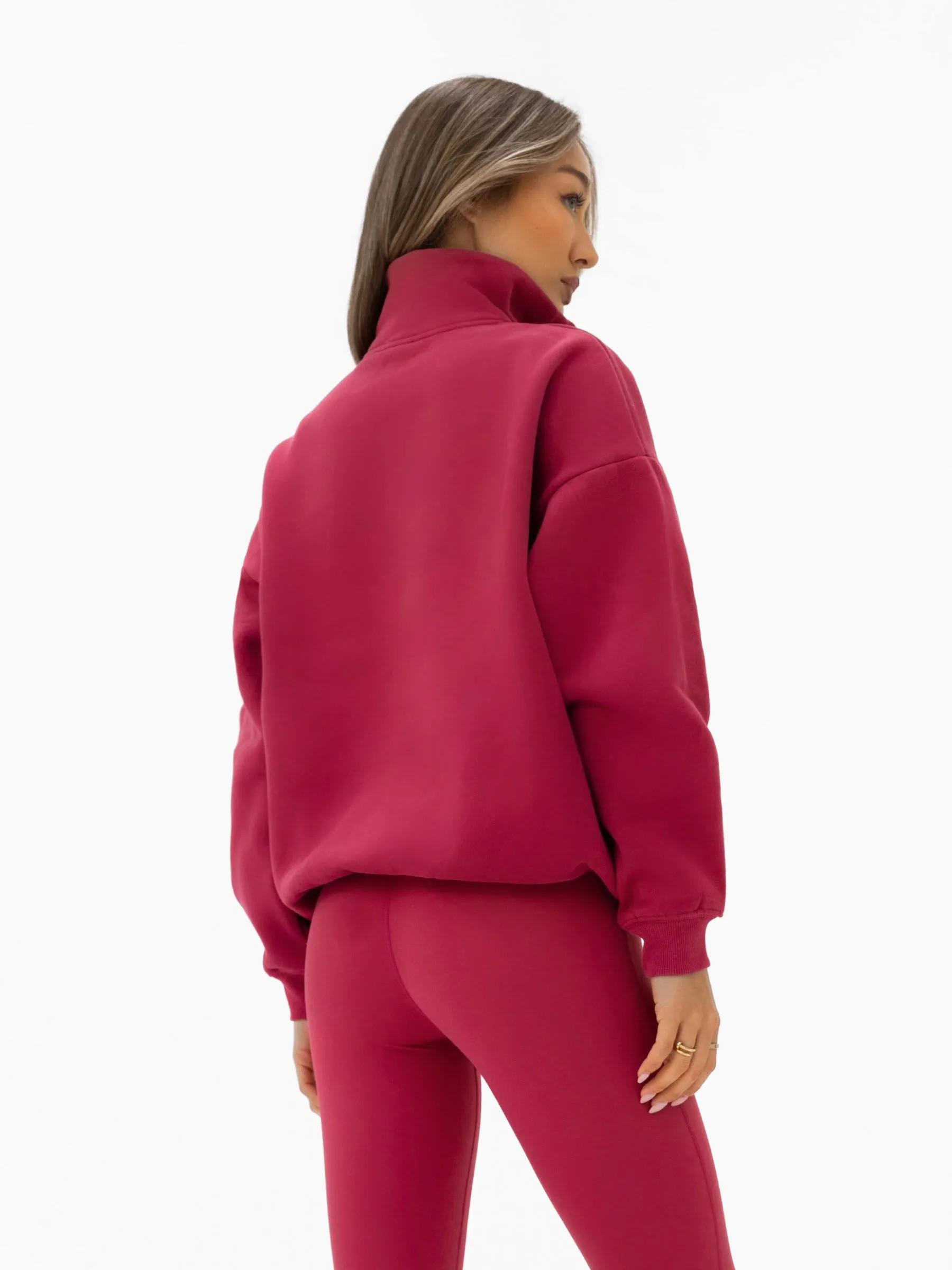 Heritage 1/4 Zip Jumper - Deep Pink sold by Blakely product image thumbnail 4