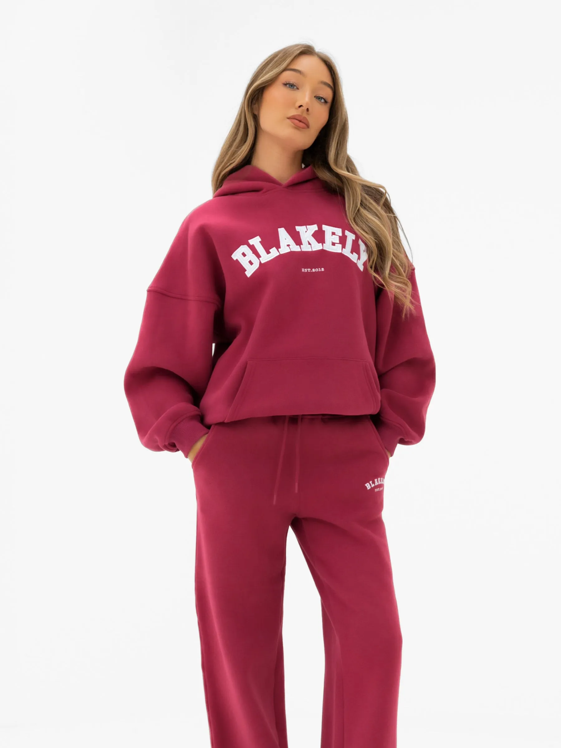 Heritage Wide Leg Sweatpants - Deep Pink sold by Blakely product image thumbnail 5