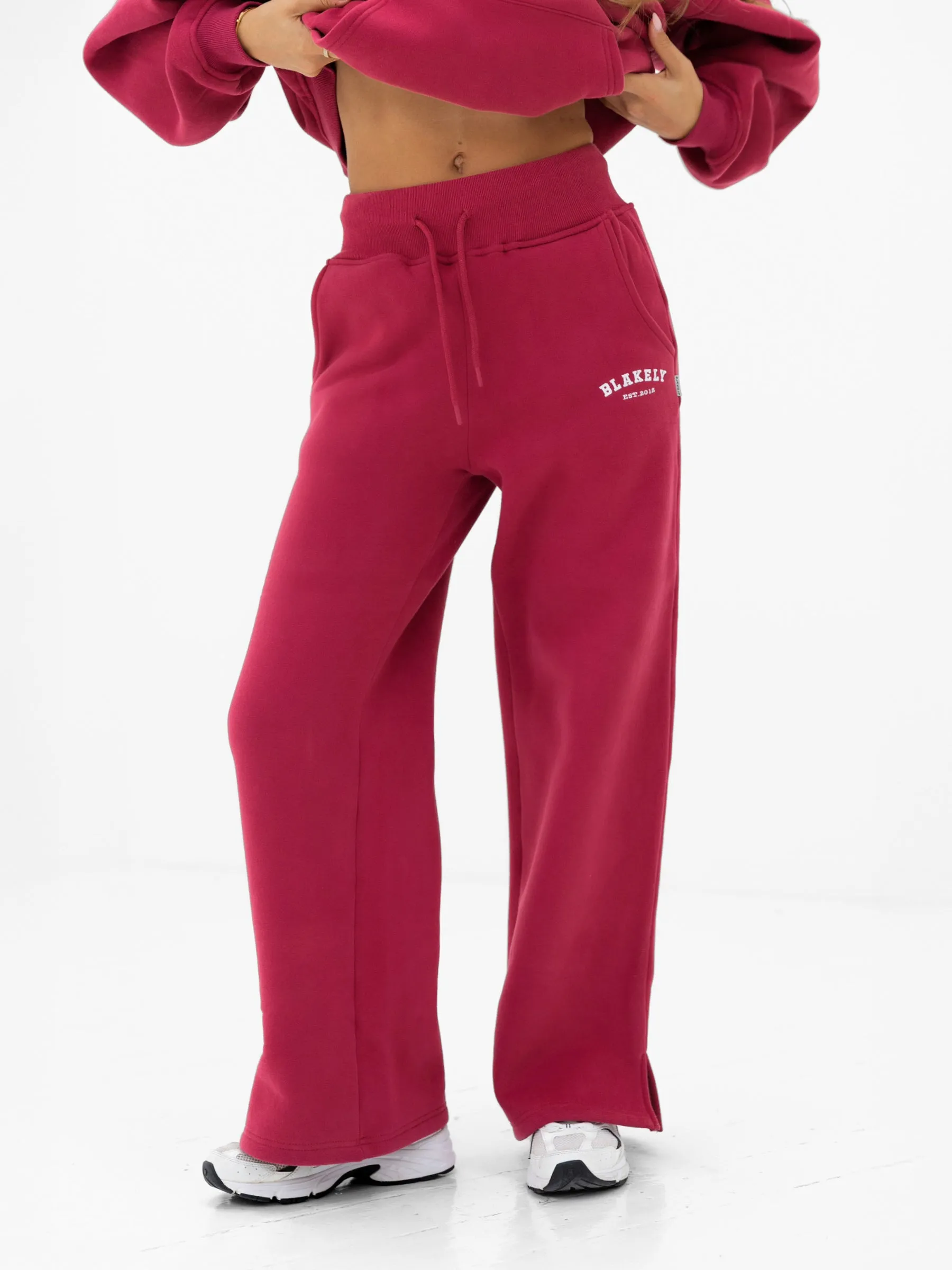 Heritage Wide Leg Sweatpants - Deep Pink sold by Blakely